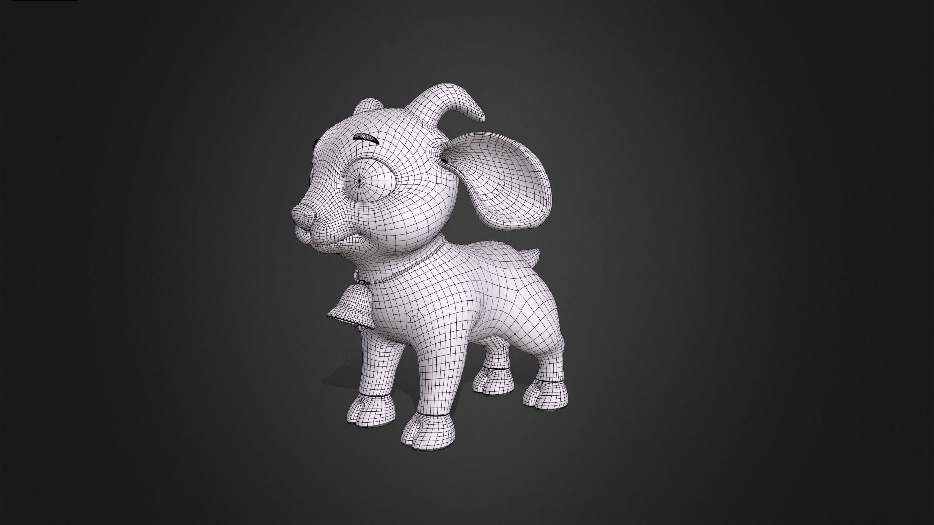 Asset - Cartoons - Animal - Goatling Rigged 3D model_16