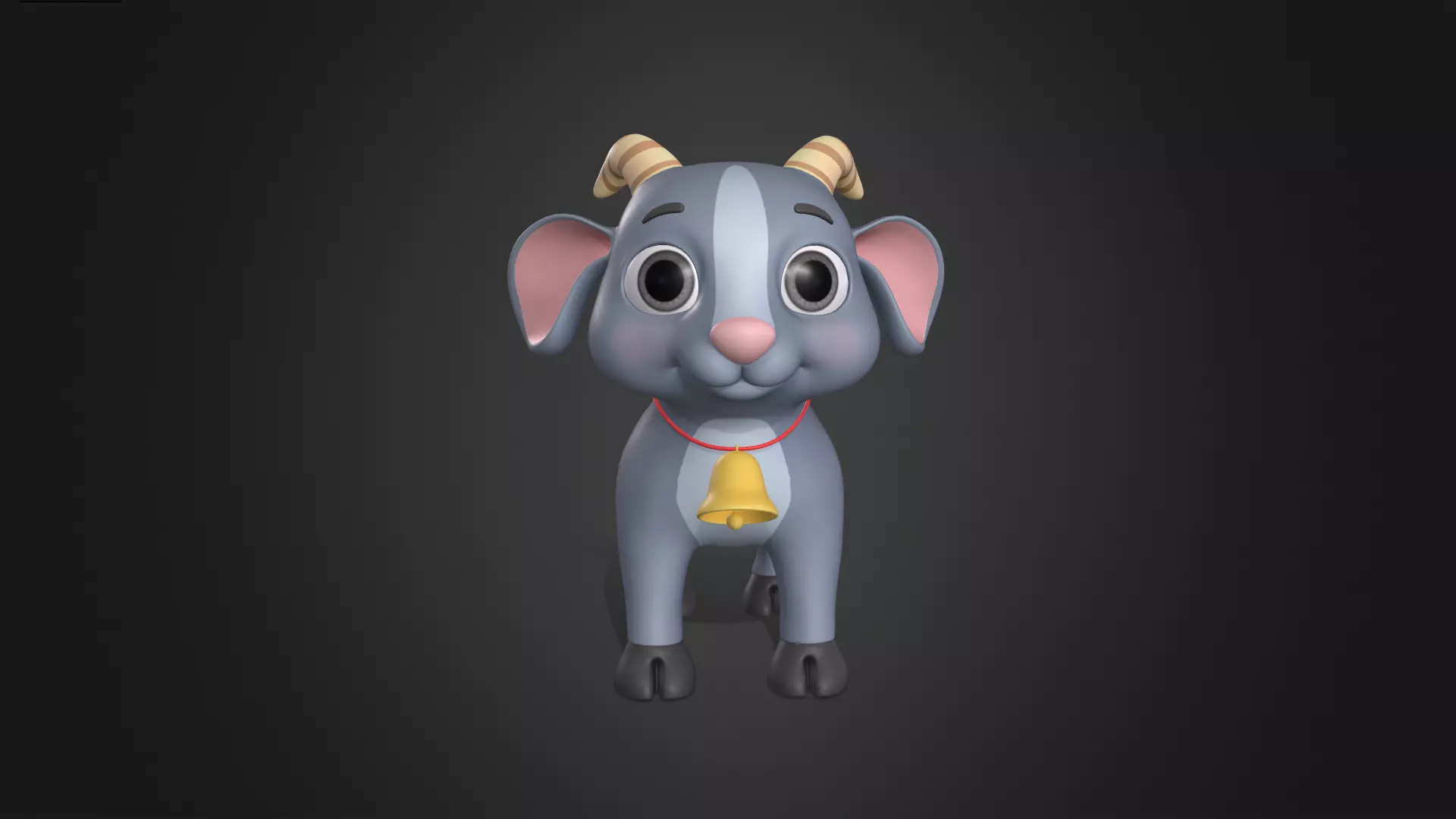 Asset - Cartoons - Animal - Goatling Rigged 3D model_0