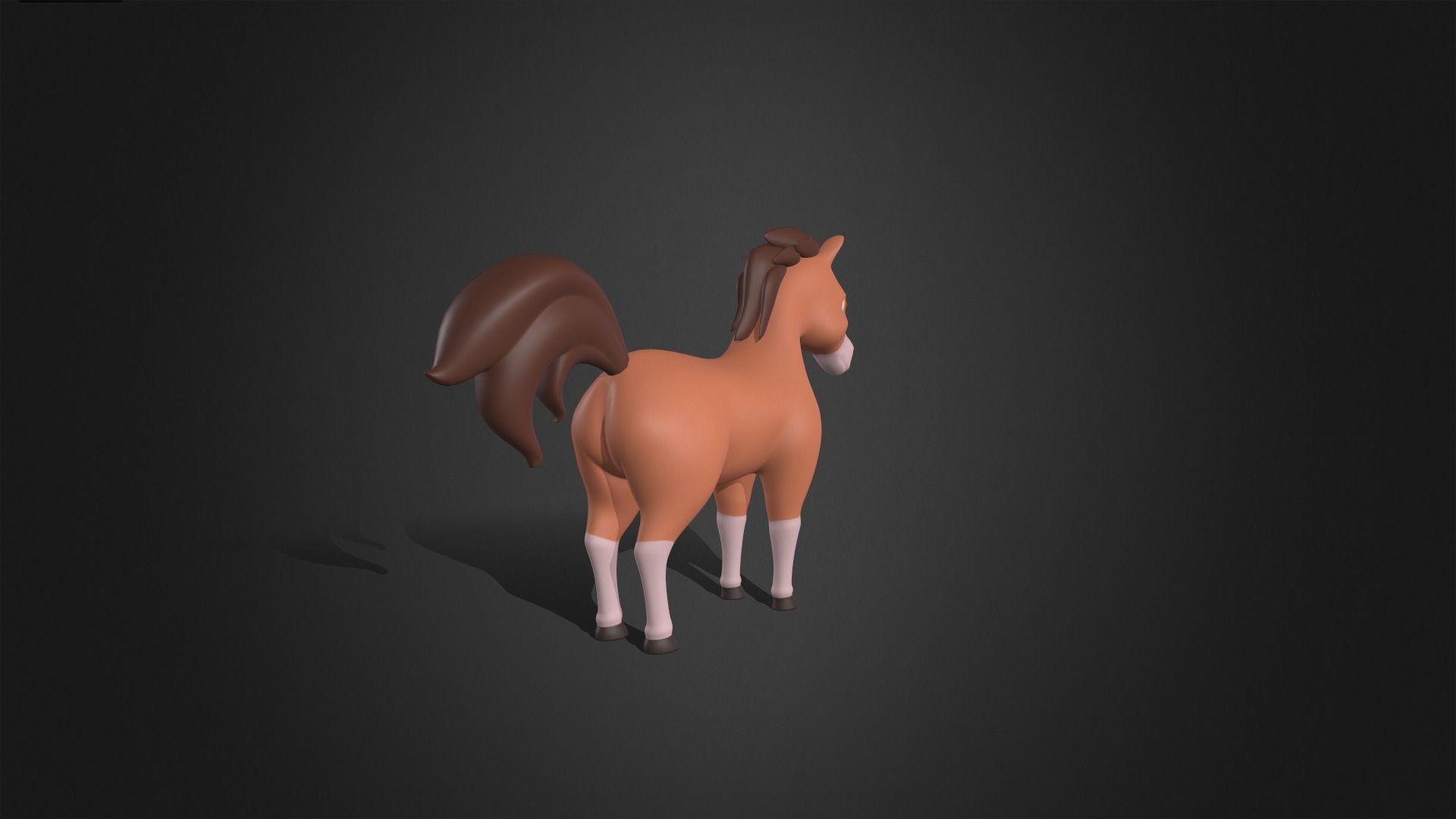 Asset - Cartoons - Animal - Horse Rigged 3D model_4