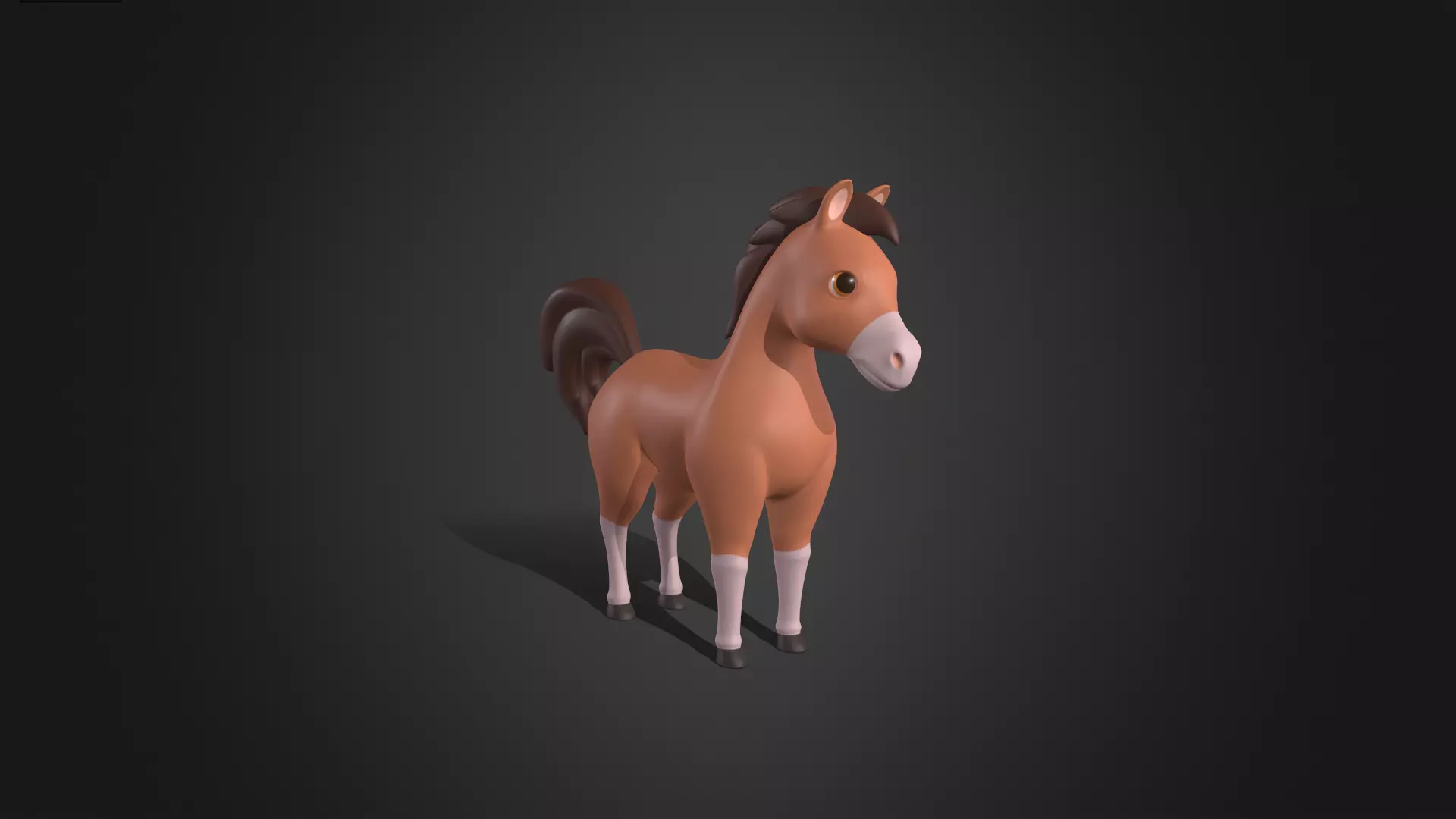 Asset - Cartoons - Animal - Horse Rigged 3D model_0