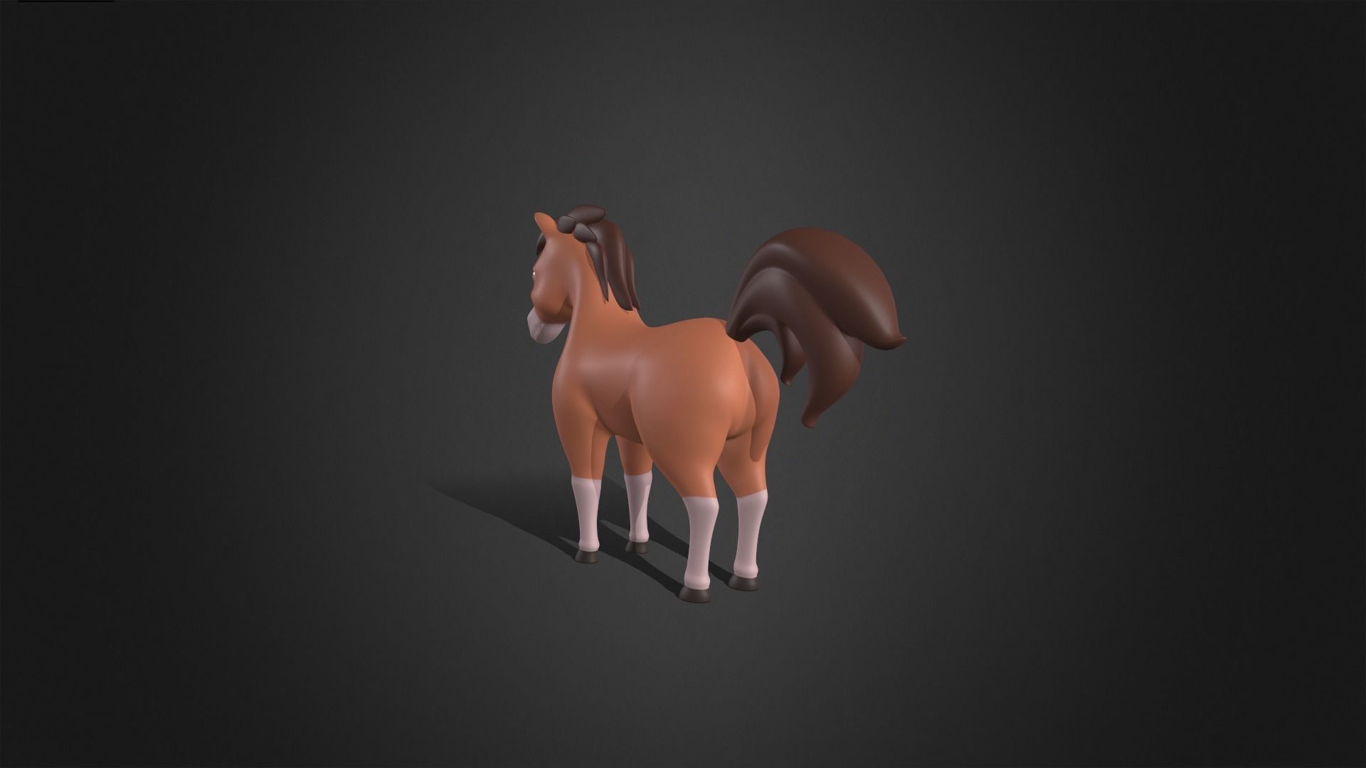 Asset - Cartoons - Animal - Horse Rigged 3D model_8