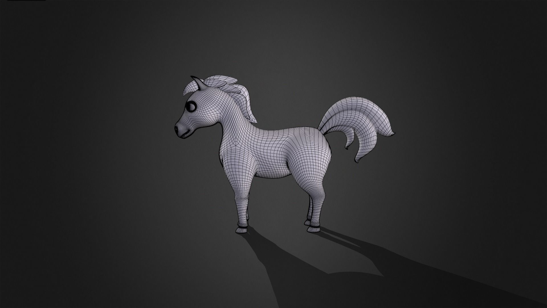 Asset - Cartoons - Animal - Horse Rigged 3D model_11