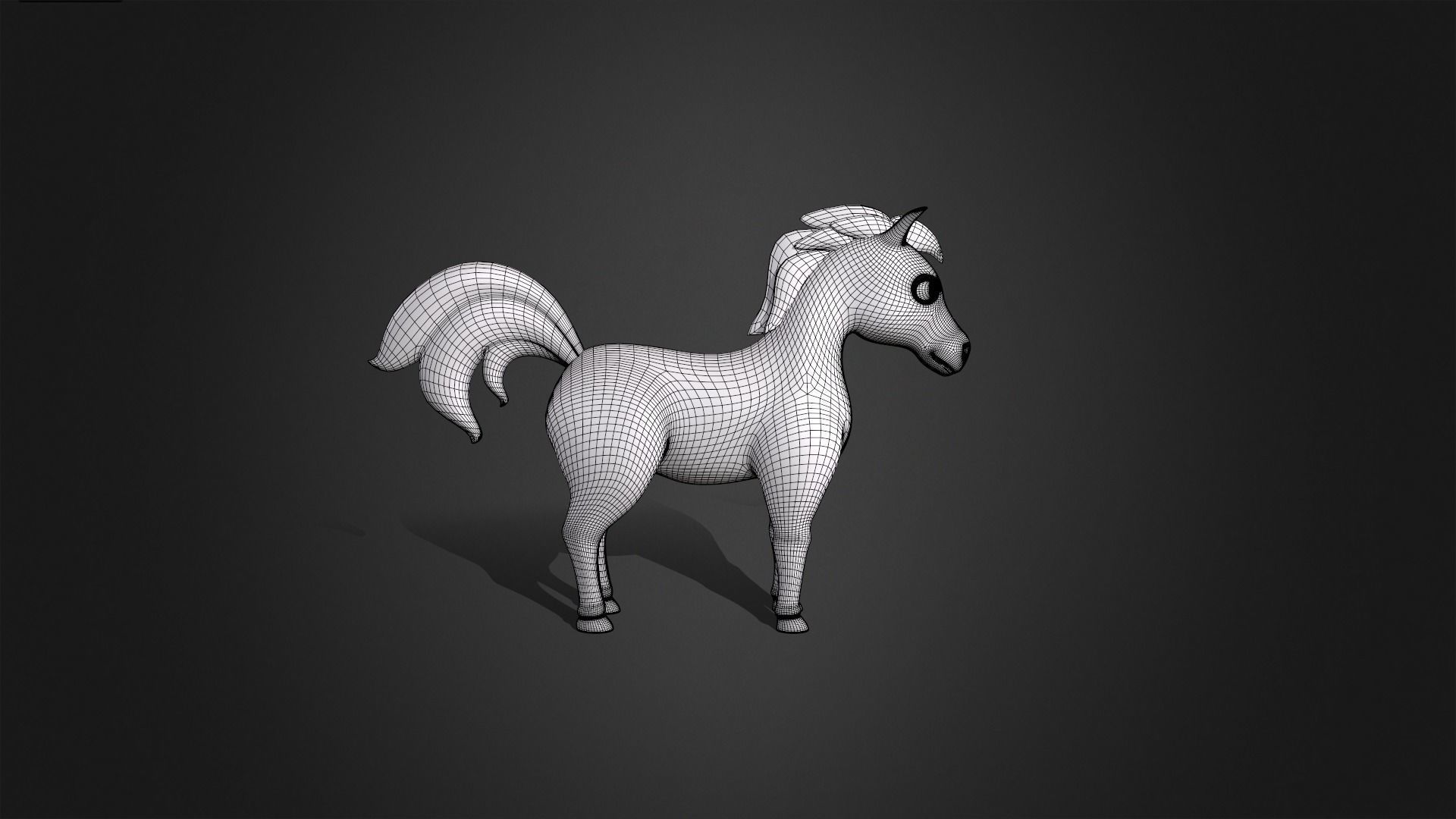 Asset - Cartoons - Animal - Horse Rigged 3D model_3