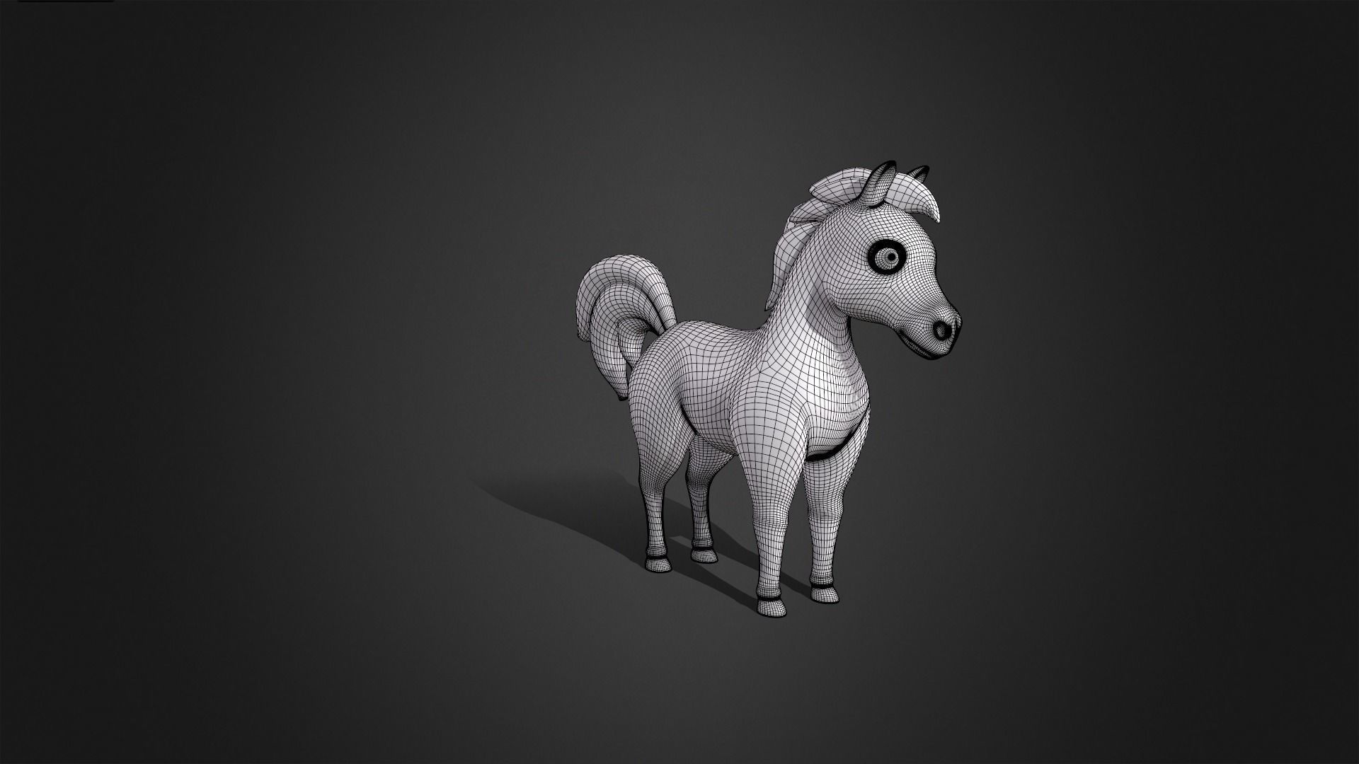 Asset - Cartoons - Animal - Horse Rigged 3D model_14