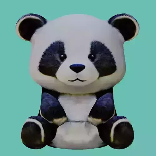 Low poly baby panda