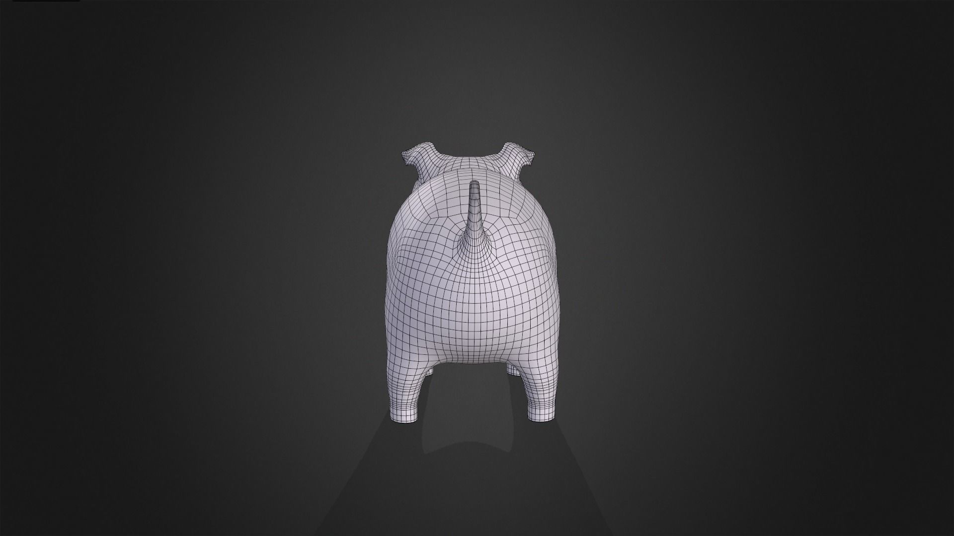 Asset - Cartoons - Animal - Pink Pig Rigged 3D model_9