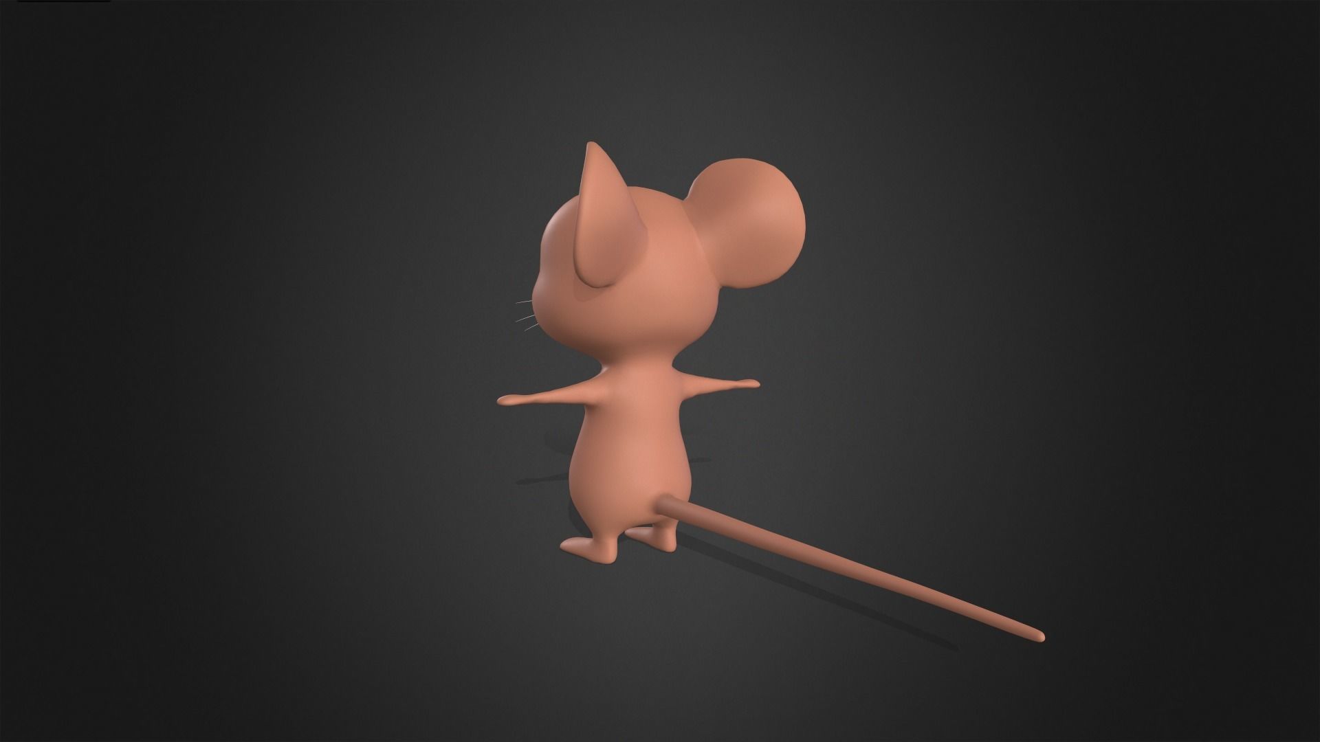Asset - Cartoons - Animal - Little Mouse Rigged 3D model_12