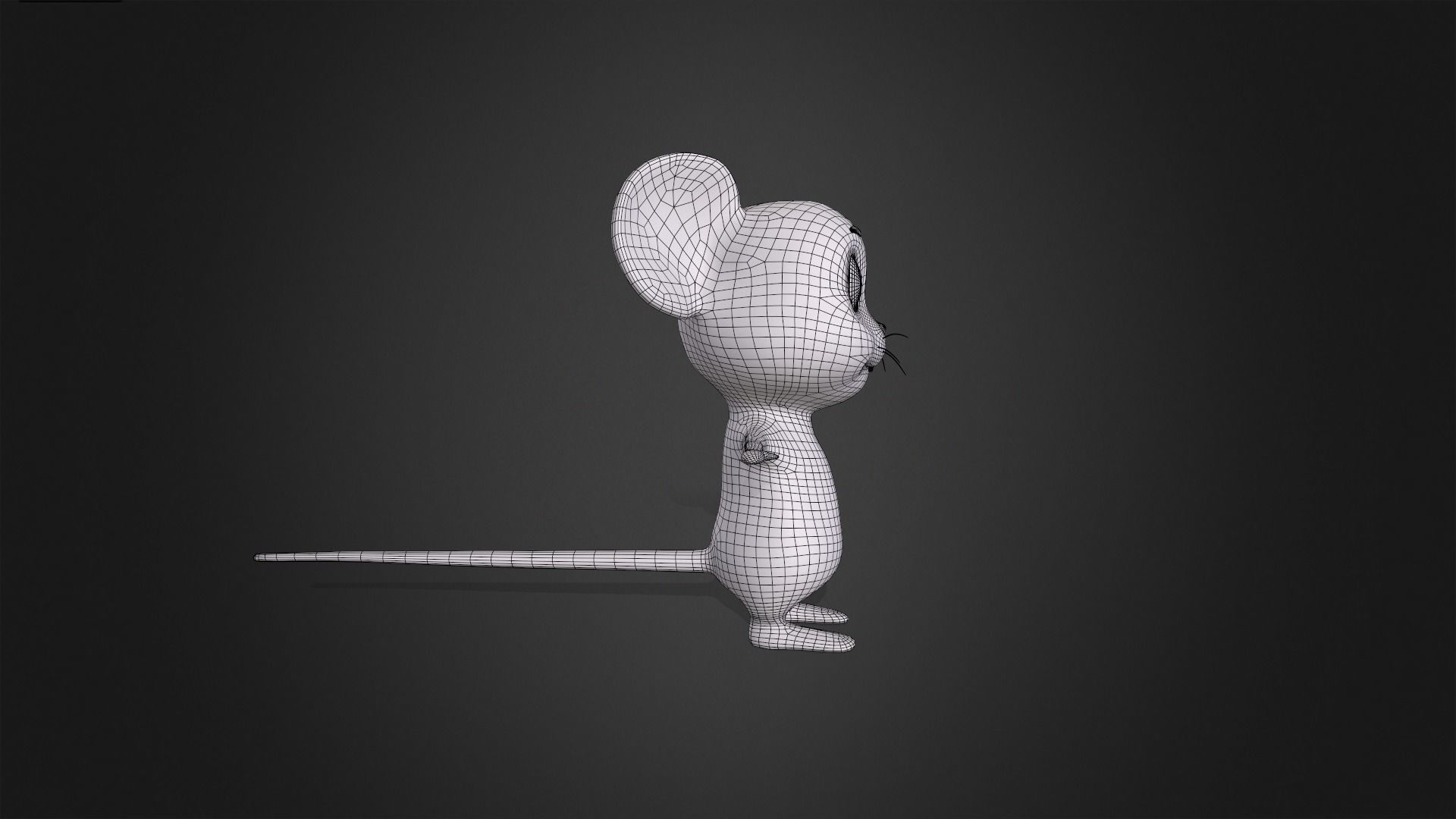 Asset - Cartoons - Animal - Little Mouse Rigged 3D model_8