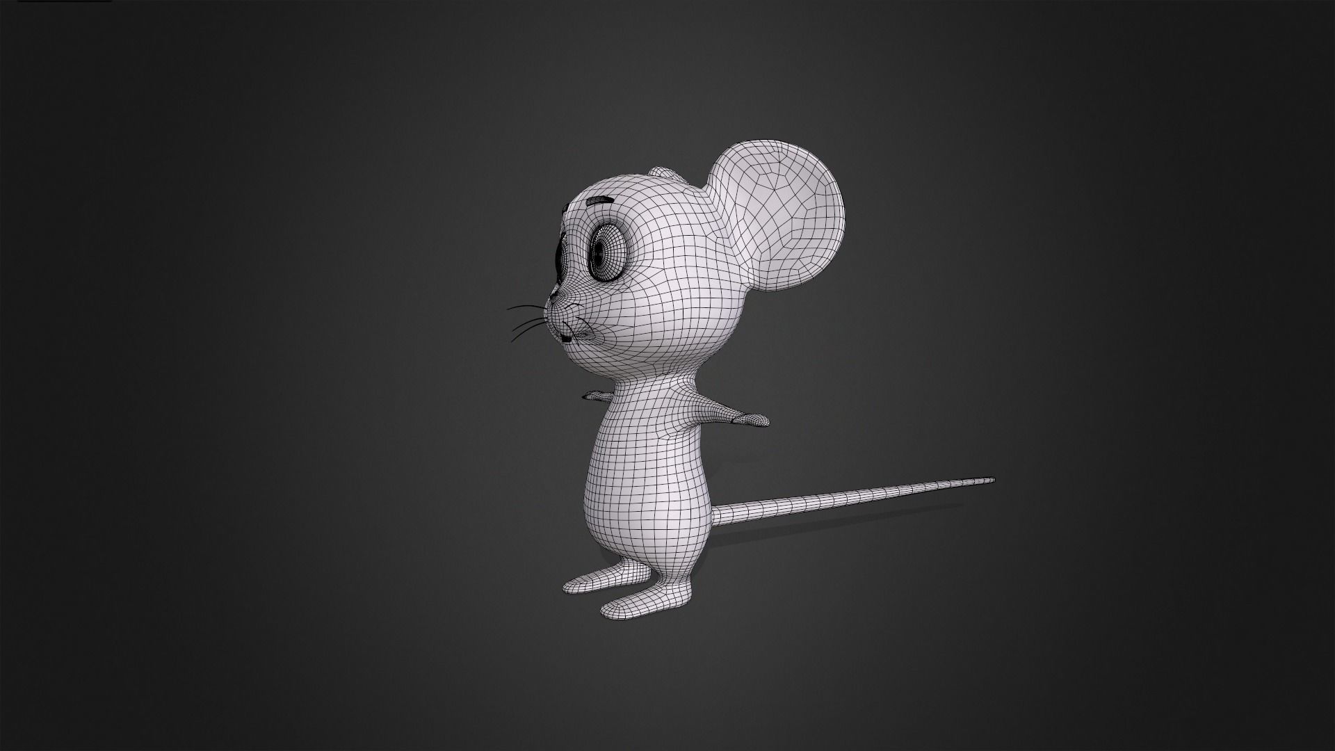 Asset - Cartoons - Animal - Little Mouse Rigged 3D model_16