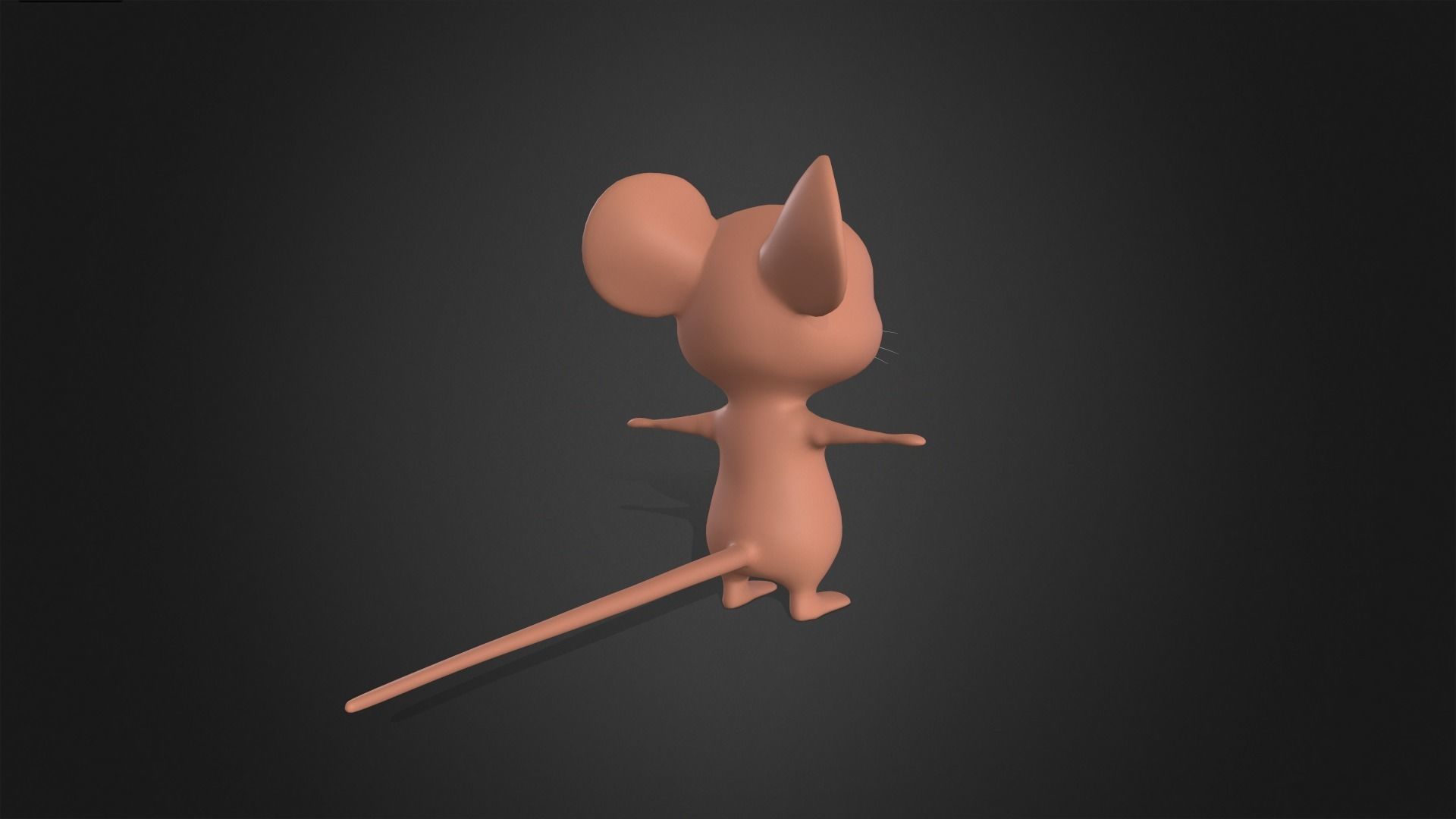 Asset - Cartoons - Animal - Little Mouse Rigged 3D model_9