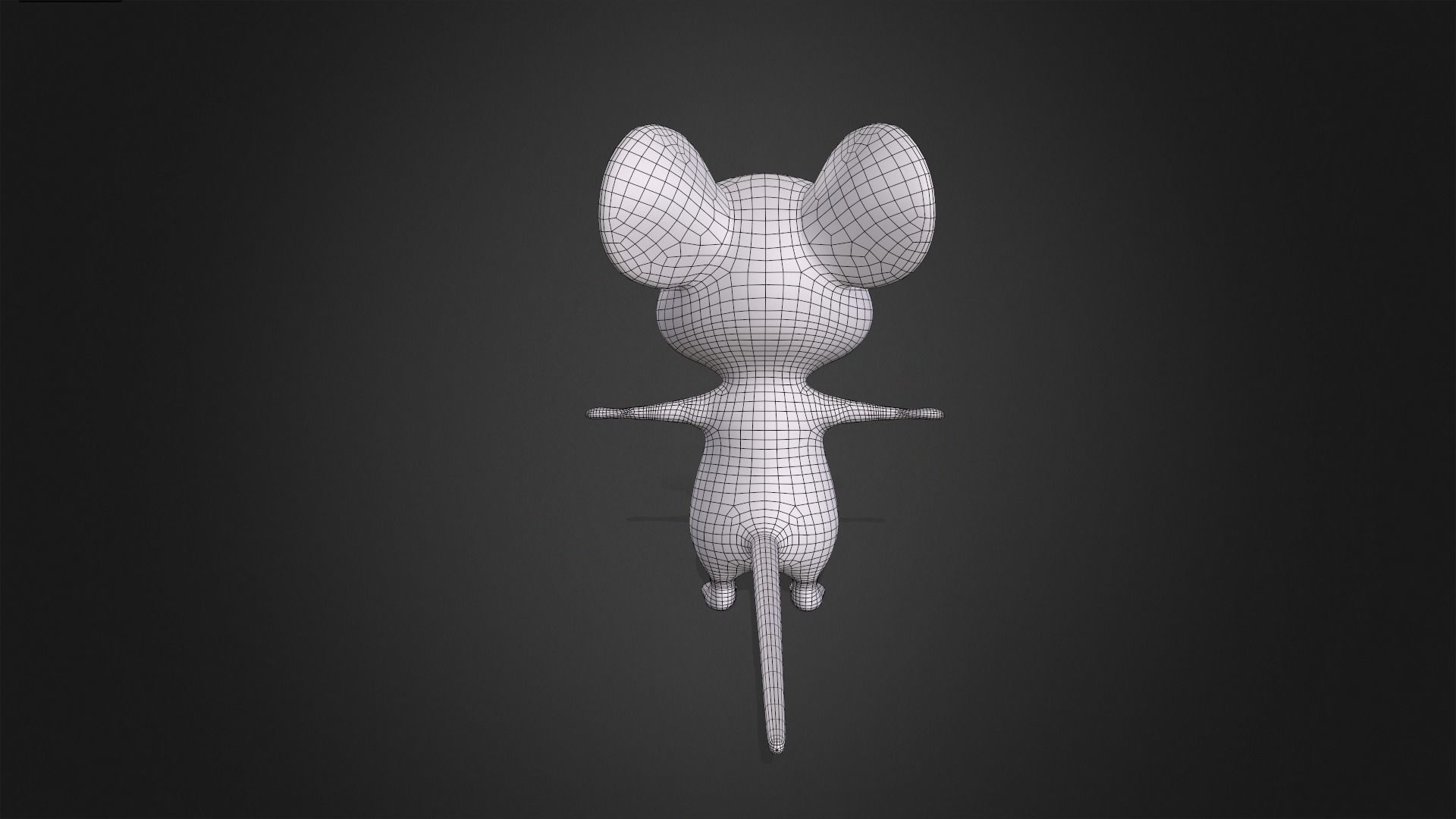 Asset - Cartoons - Animal - Little Mouse Rigged 3D model_11