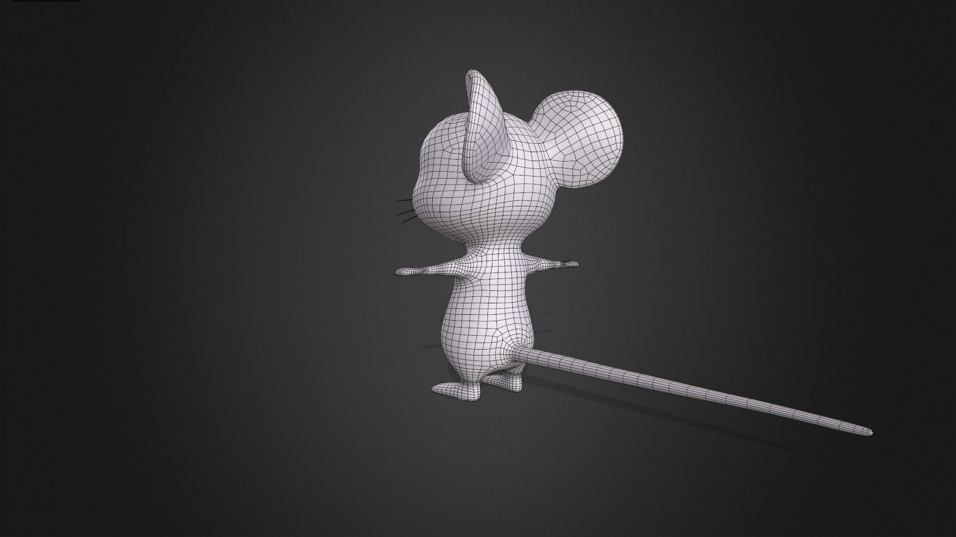 Asset - Cartoons - Animal - Little Mouse Rigged 3D model_13