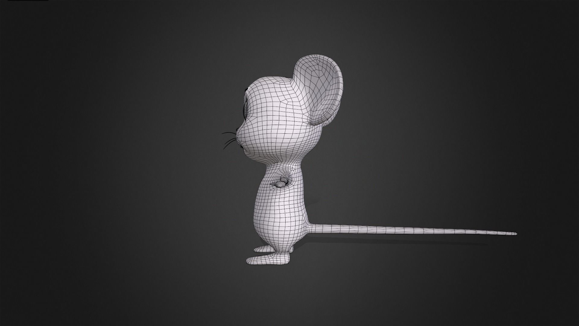 Asset - Cartoons - Animal - Little Mouse Rigged 3D model_15