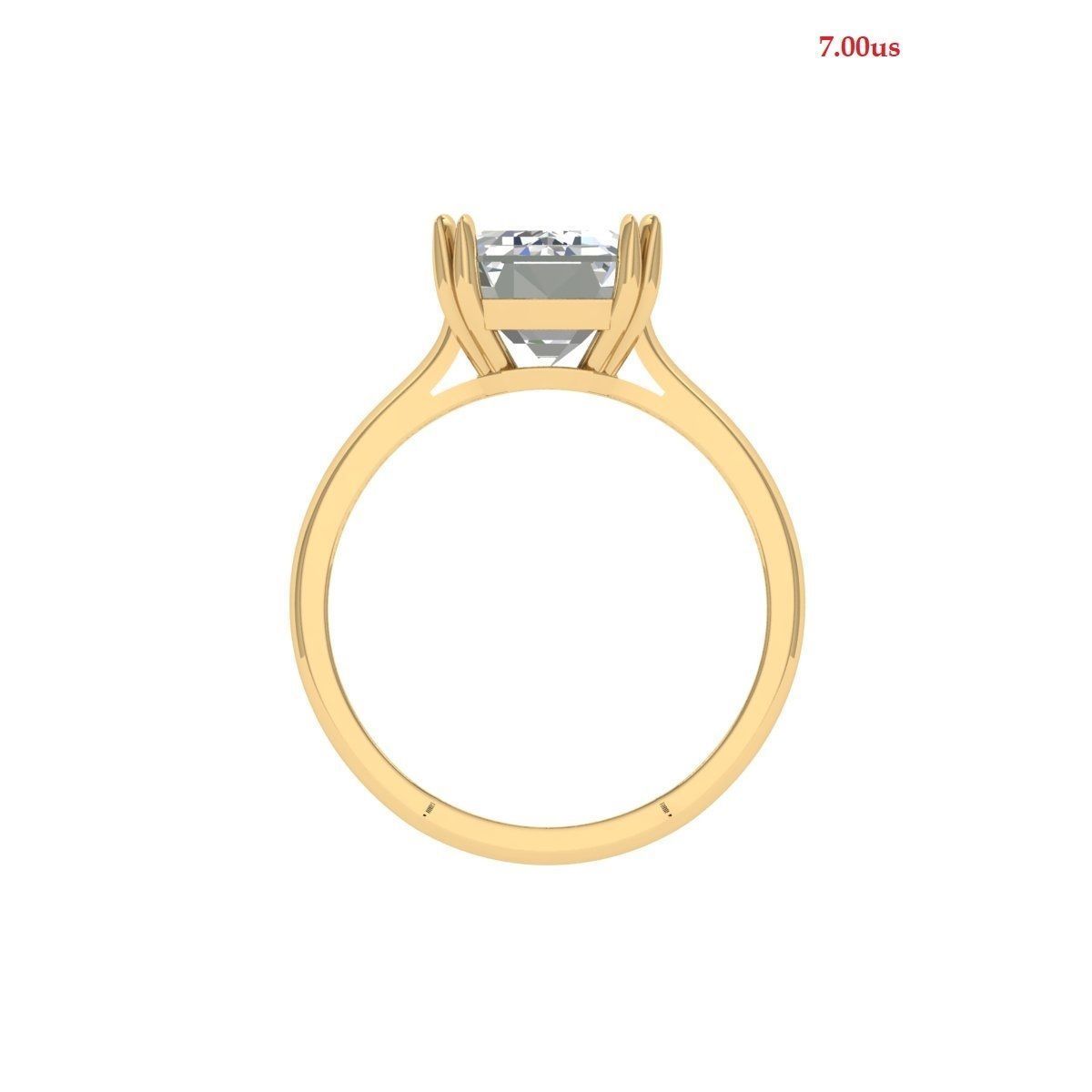 Emerald Soliter Ring 3D print model_5