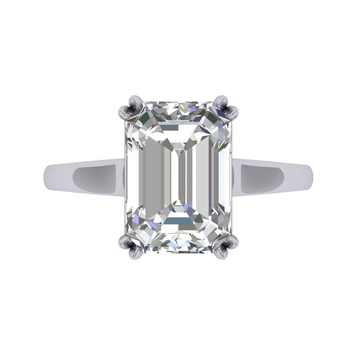 Emerald Soliter Ring 3D print model_2