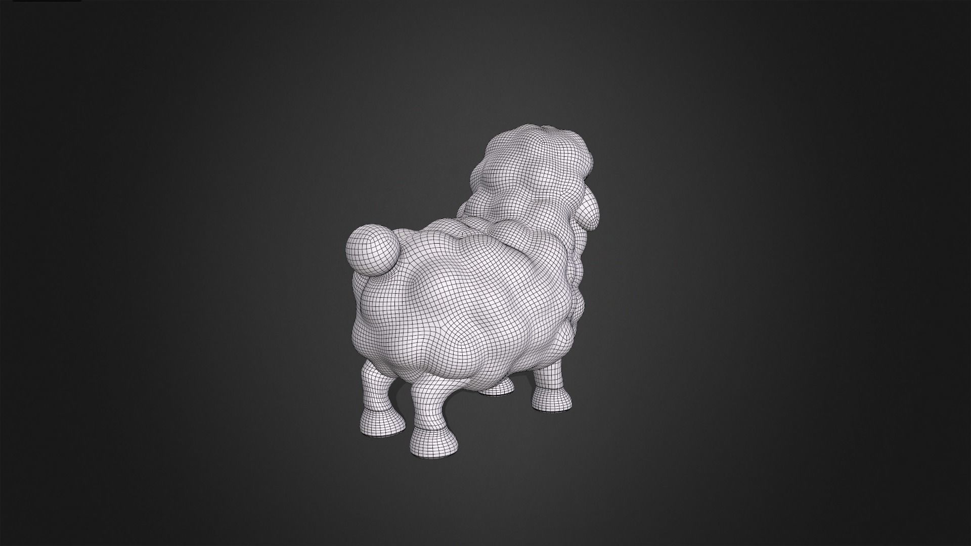 Asset - Cartoons - Animal - Sheep Rigged 3D model_9