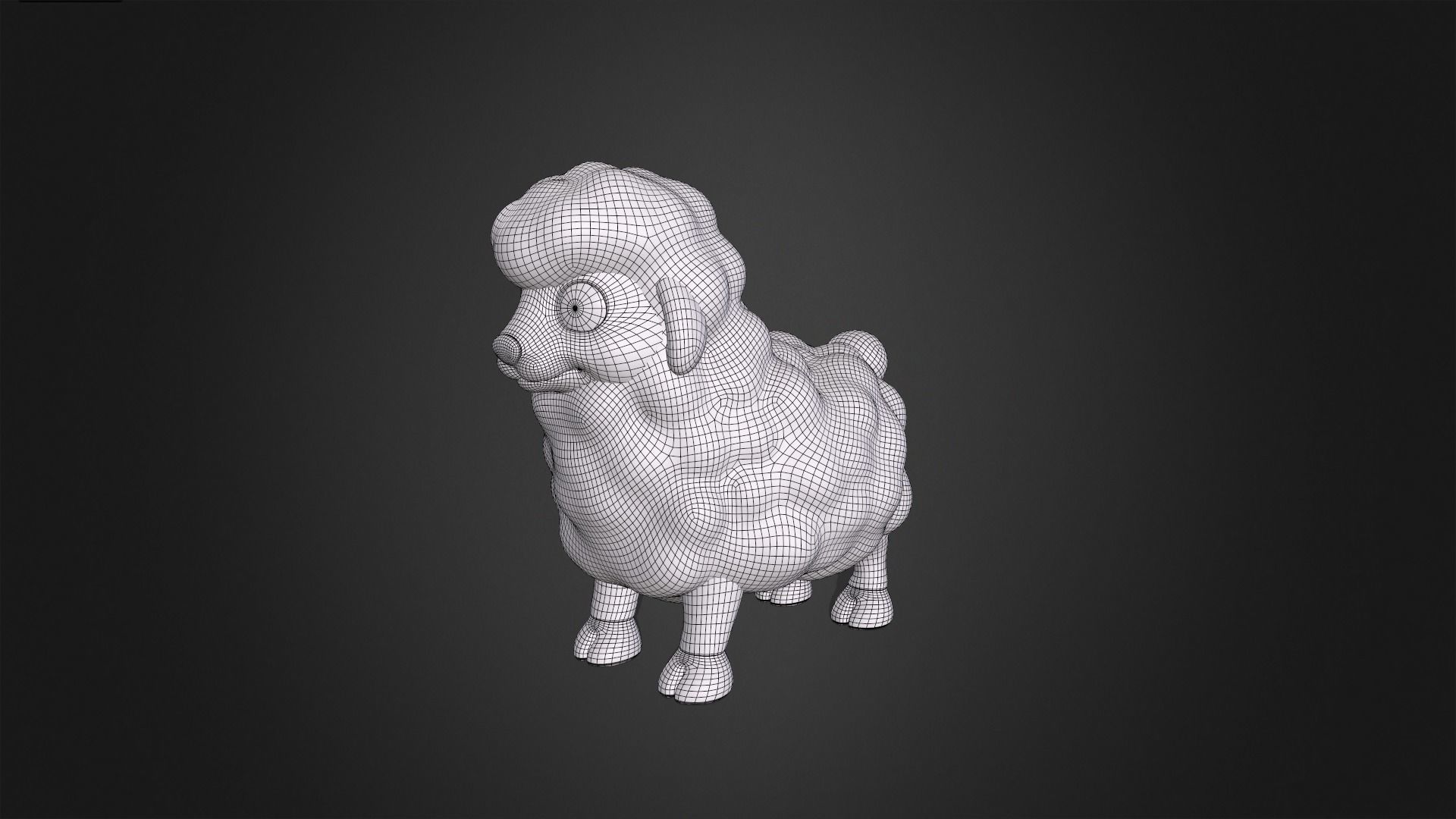 Asset - Cartoons - Animal - Sheep Rigged 3D model_17