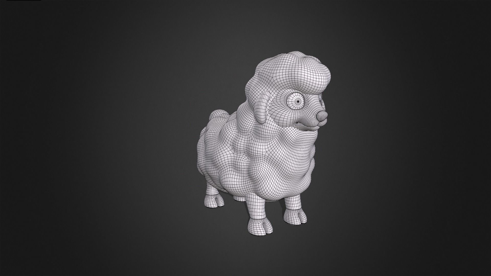 Asset - Cartoons - Animal - Sheep Rigged 3D model_5