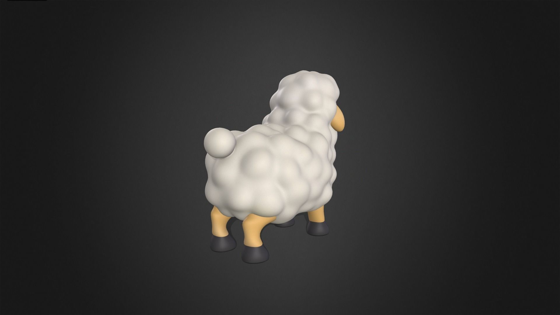 Asset - Cartoons - Animal - Sheep Rigged 3D model_8