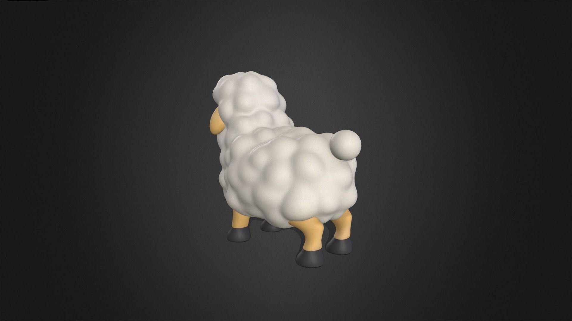 Asset - Cartoons - Animal - Sheep Rigged 3D model_12