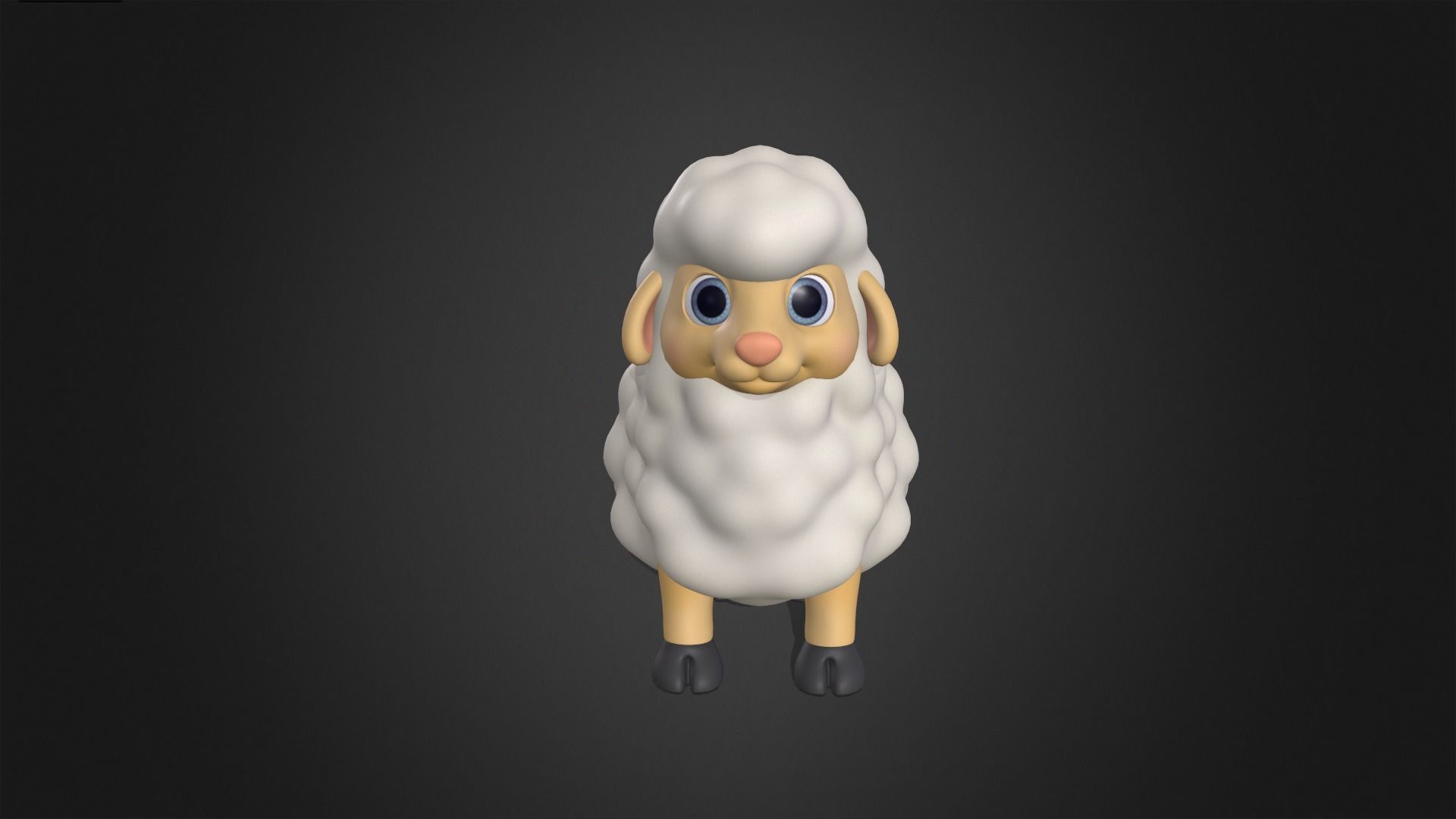 Asset - Cartoons - Animal - Sheep Rigged 3D model_16