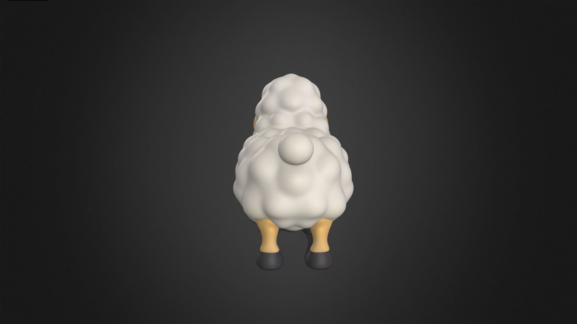 Asset - Cartoons - Animal - Sheep Rigged 3D model_10