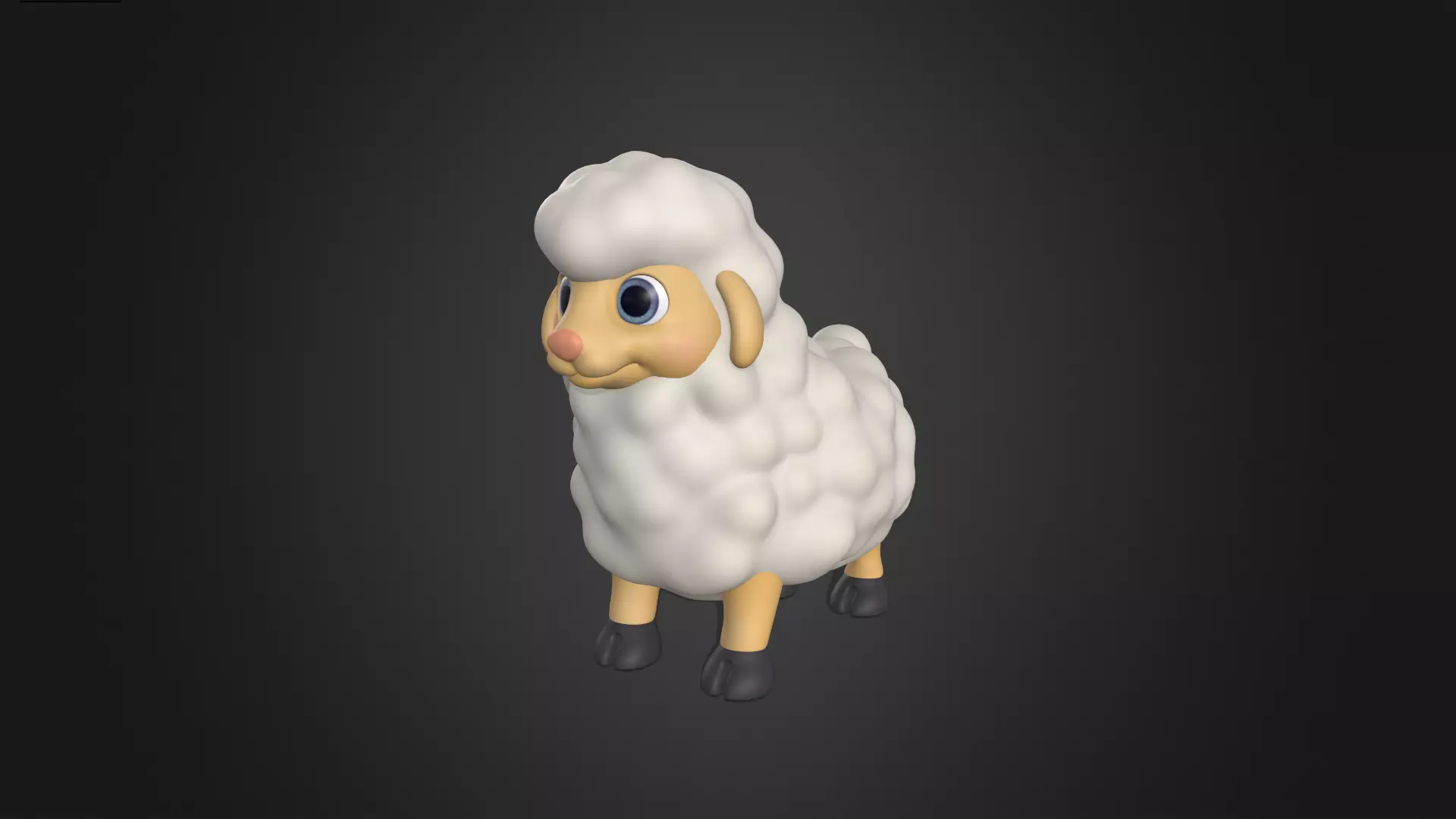 Asset - Cartoons - Animal - Sheep Rigged 3D model_0