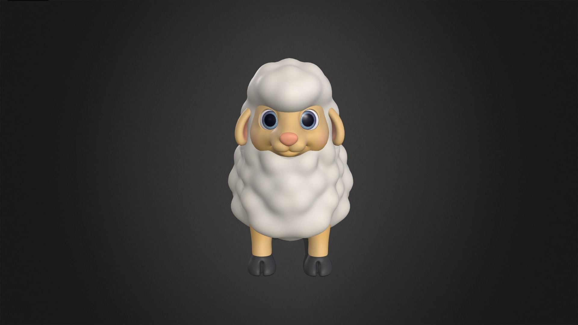 Asset - Cartoons - Animal - Sheep Rigged 3D model_2