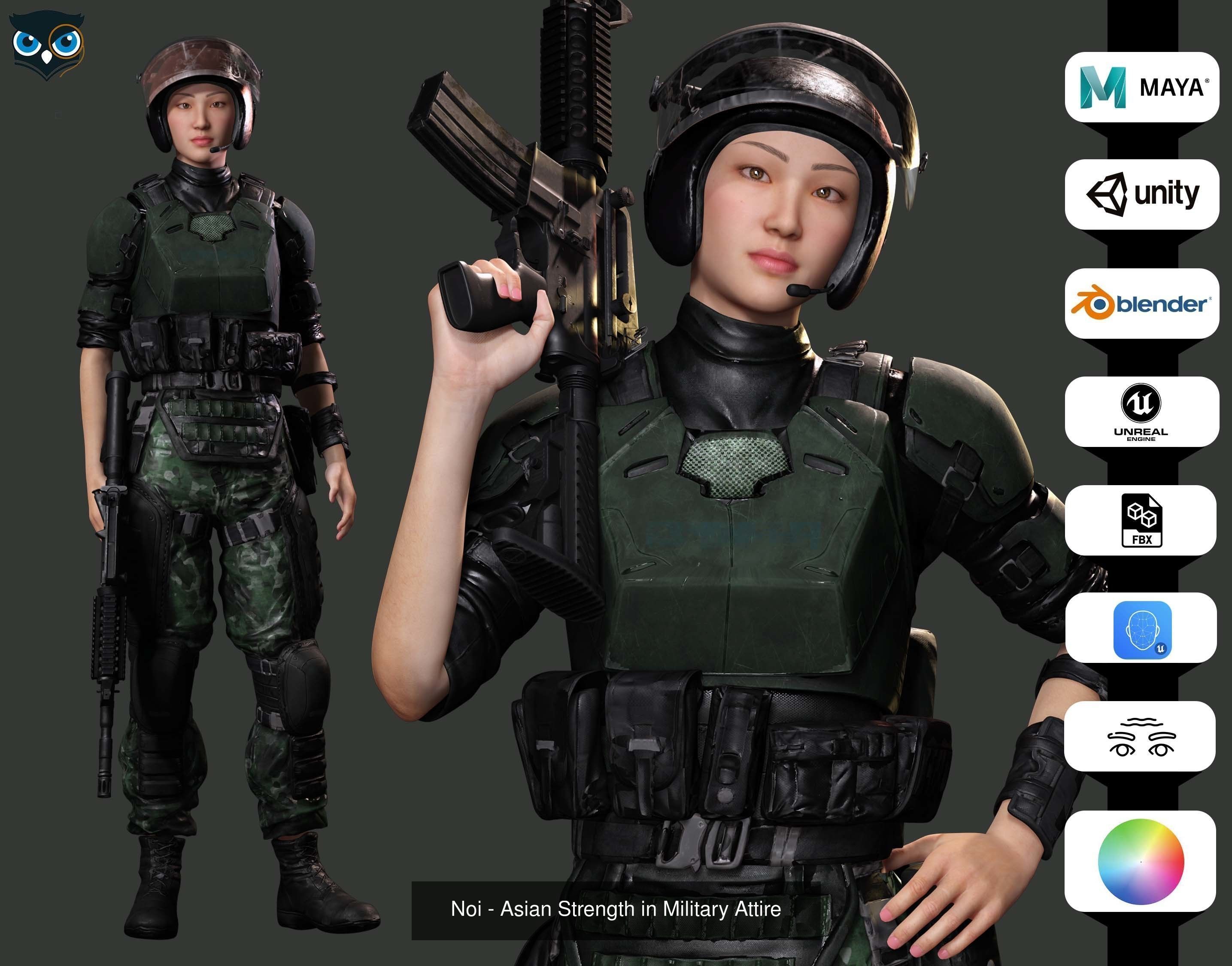 Asian Woman 3D Model Collection_8