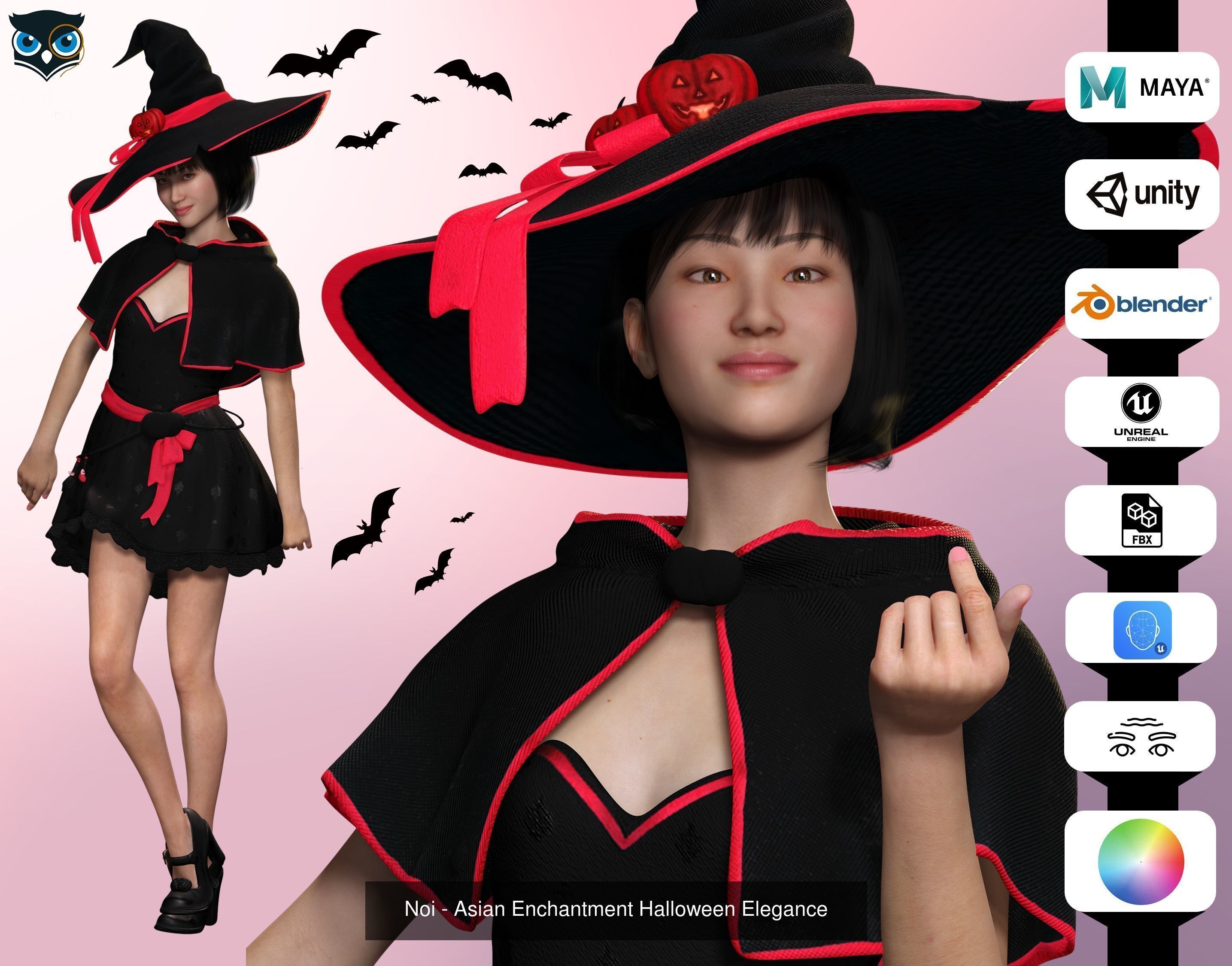 Asian Woman 3D Model Collection_6