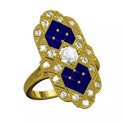 Vintage Style Art Deco Ring
