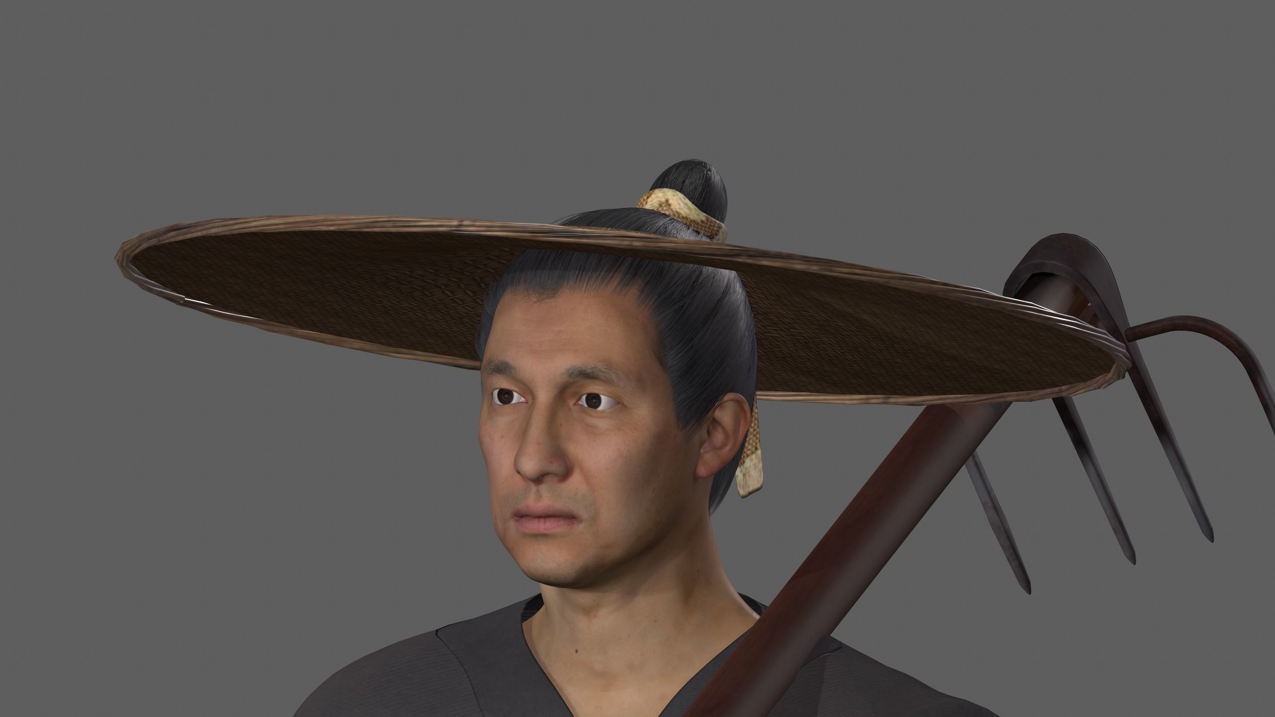 farmer avatar Low-poly 3D model_3