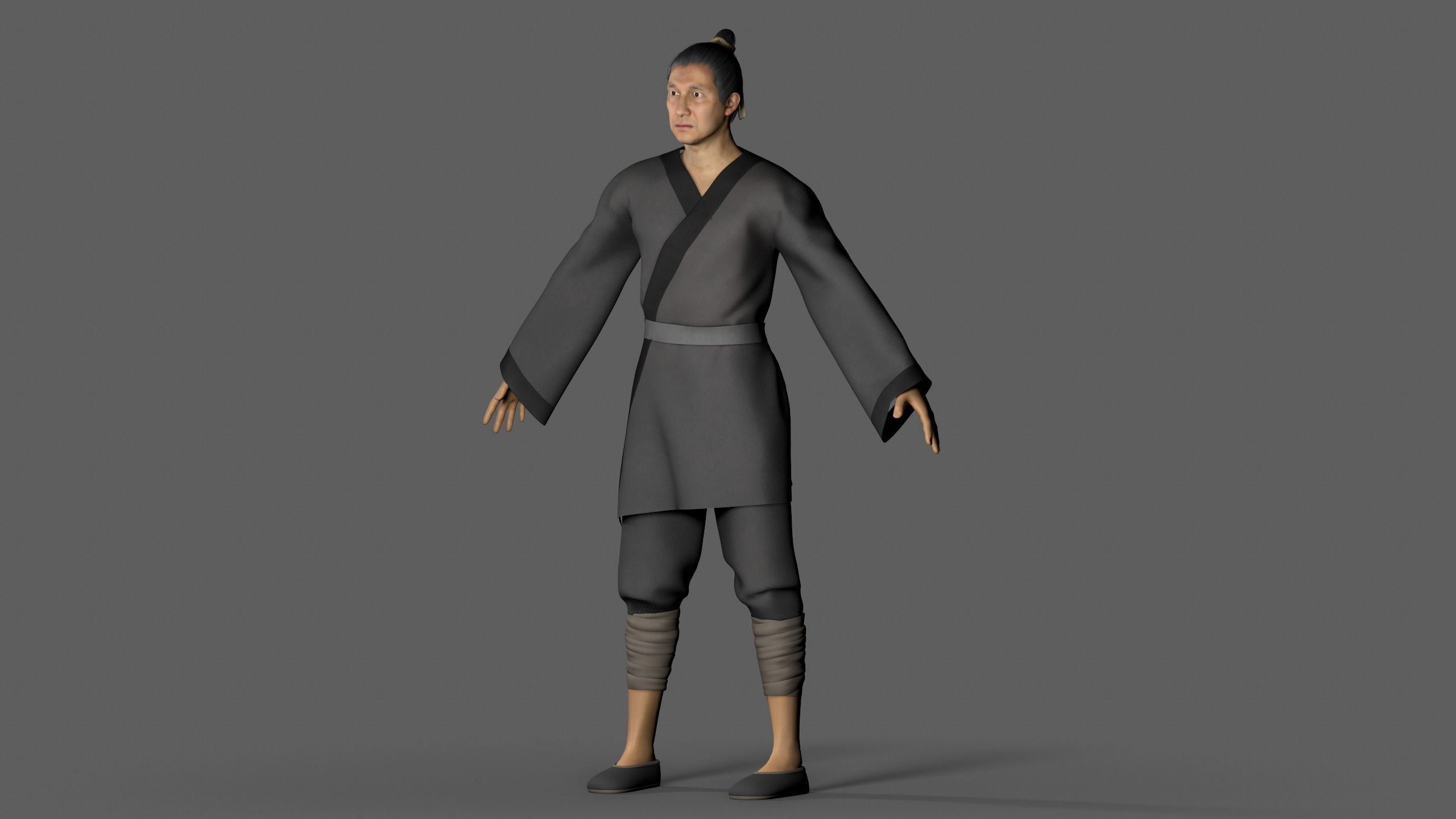 farmer avatar Low-poly 3D model_5