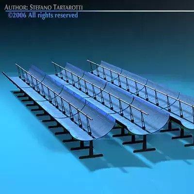 Solar thermodynamic panels 3D model