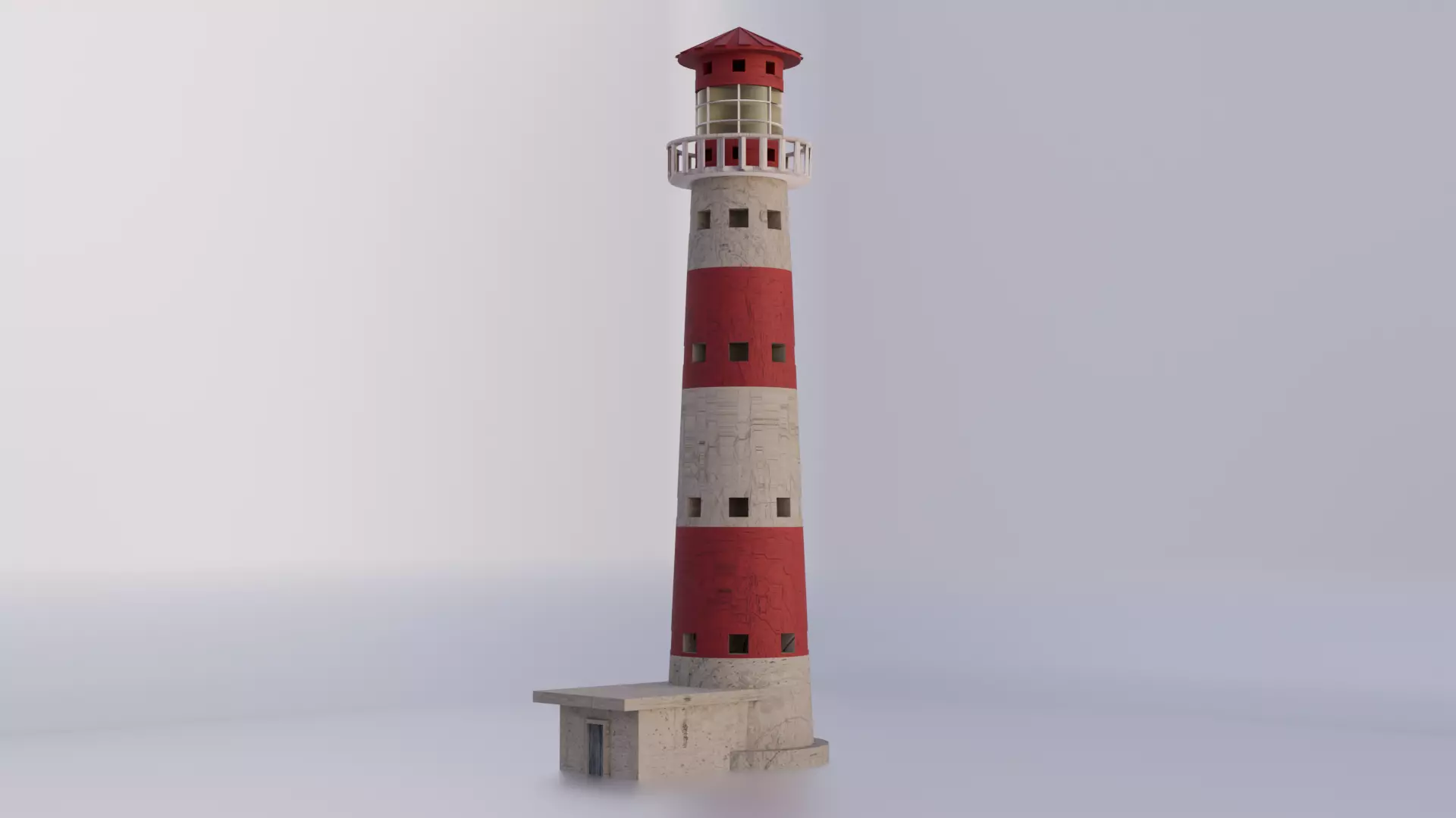 Lighthouse 3D Model - Blender Cycles Render Low-poly 3D model