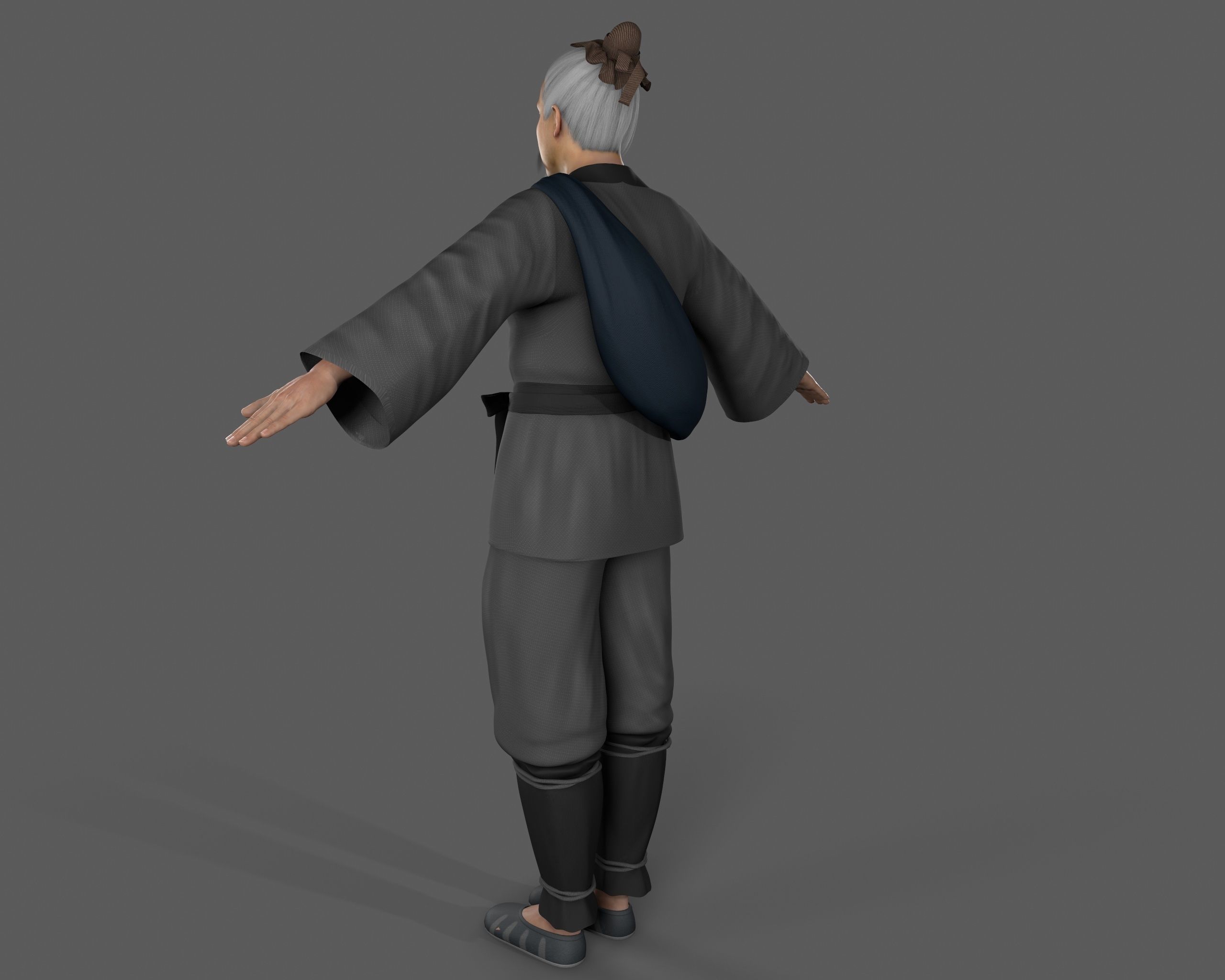 farmer avatar Low-poly 3D model_2