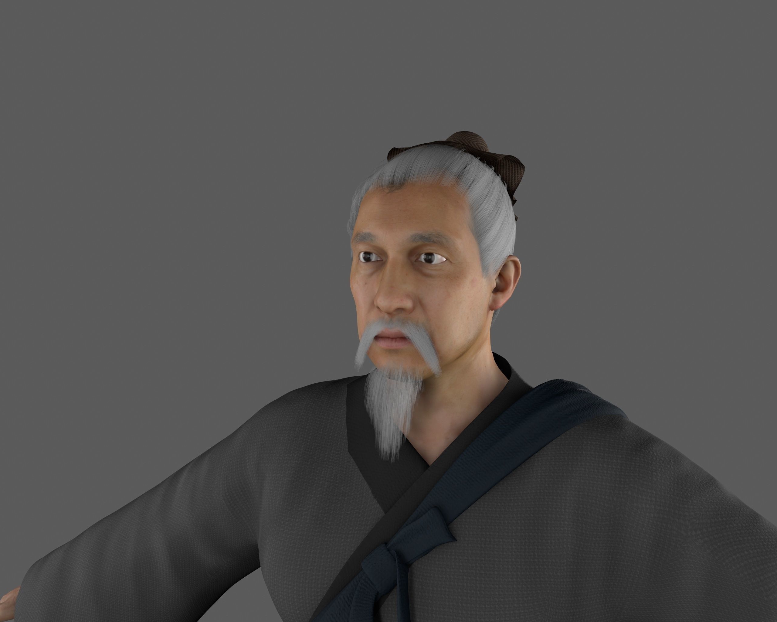 farmer avatar Low-poly 3D model_4