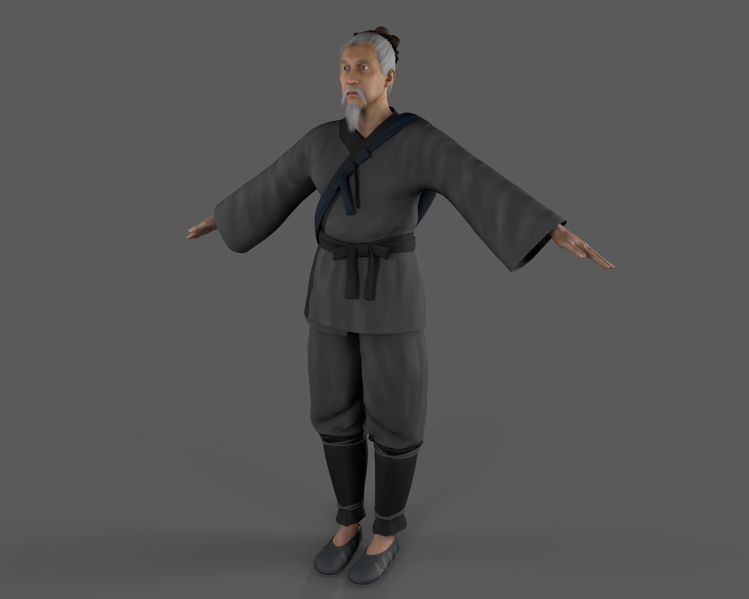 farmer avatar Low-poly 3D model_1