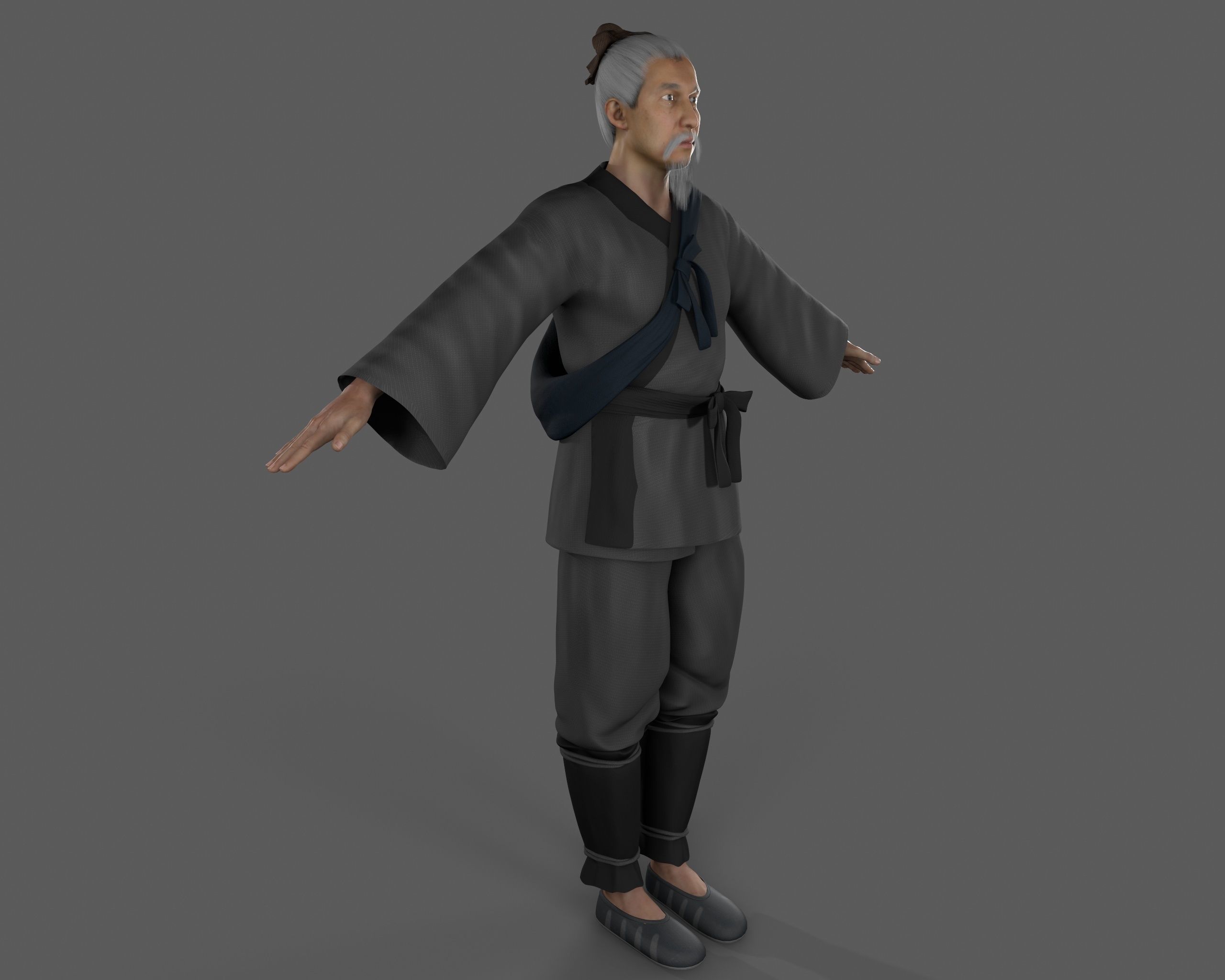 farmer avatar Low-poly 3D model_3