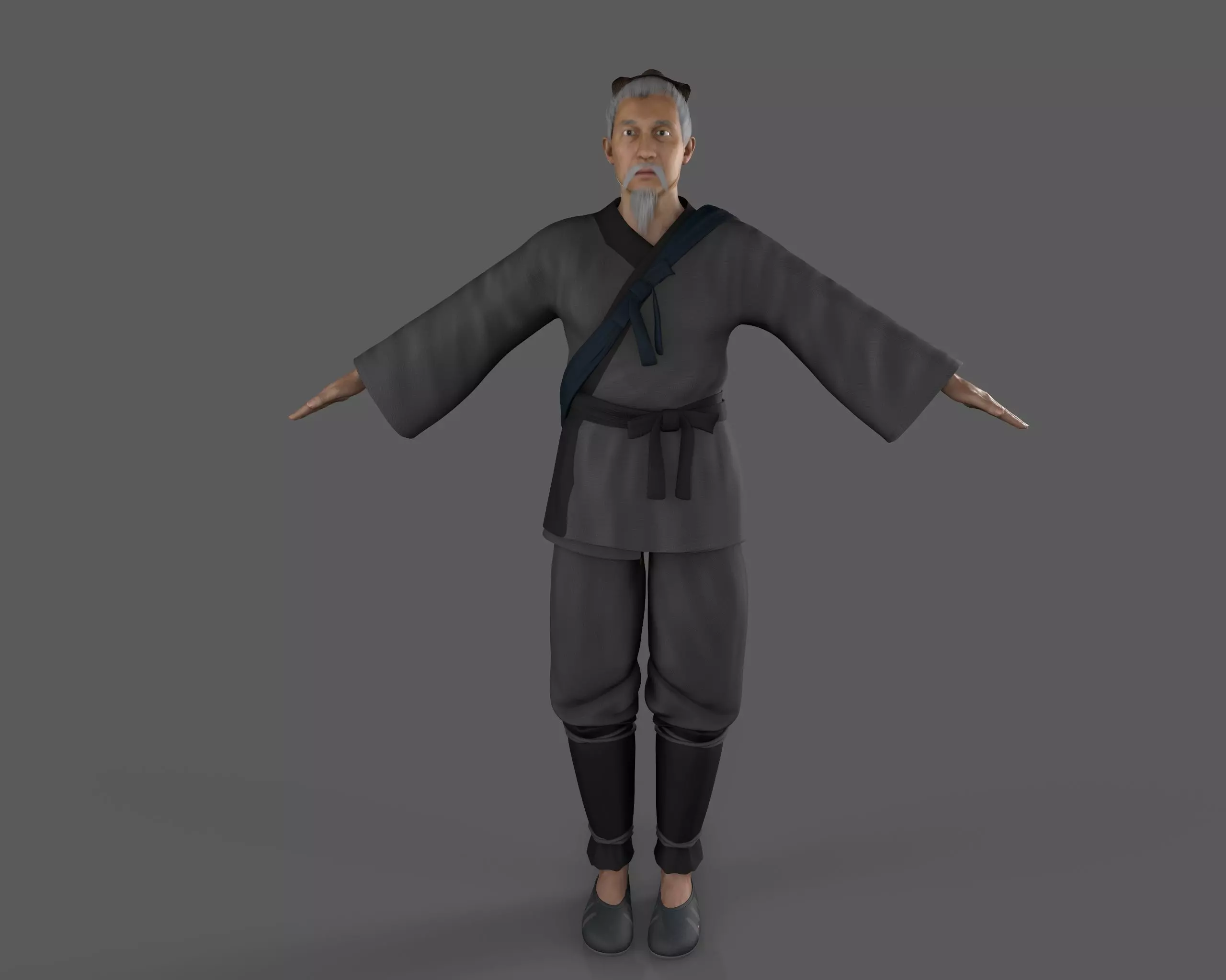 farmer avatar Low-poly 3D model_0