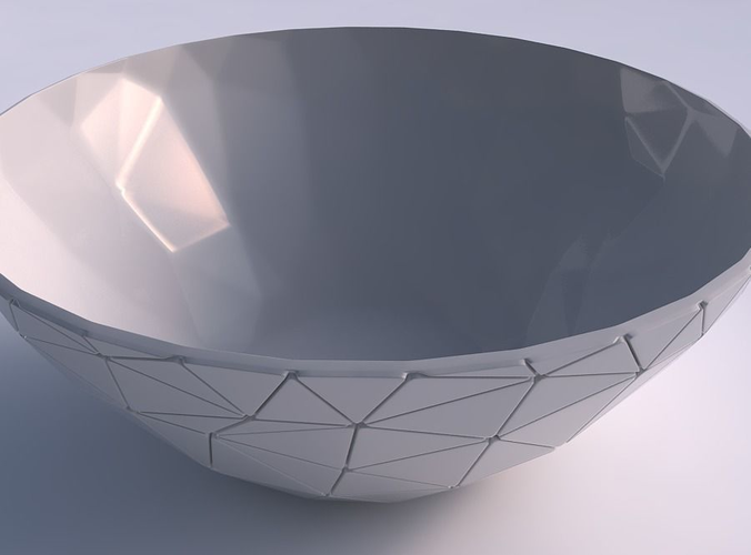 Bowl wide with random triangle plates 2