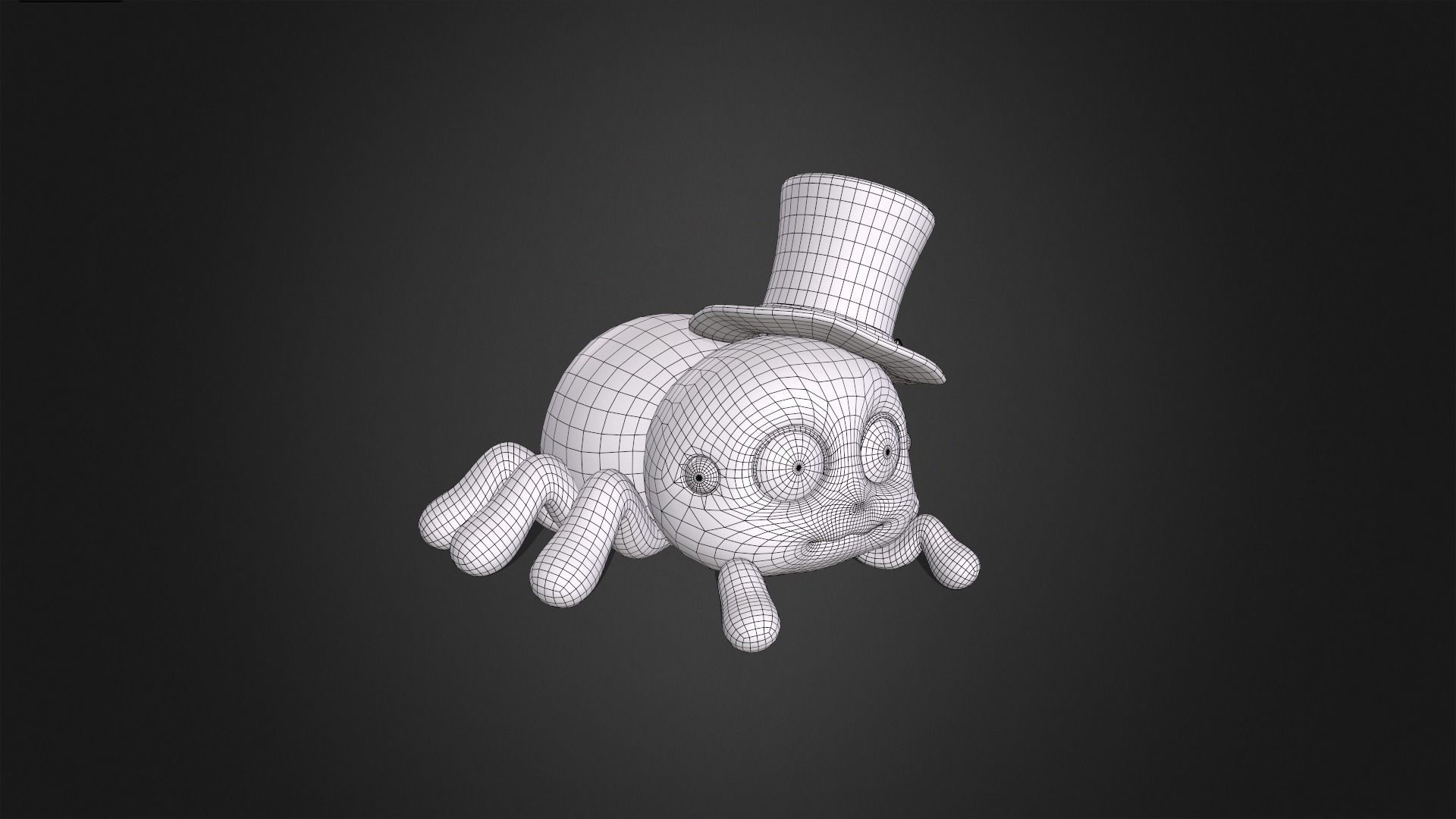 Asset - Cartoons - Animal - Cute Spider Rigged 3D model_16