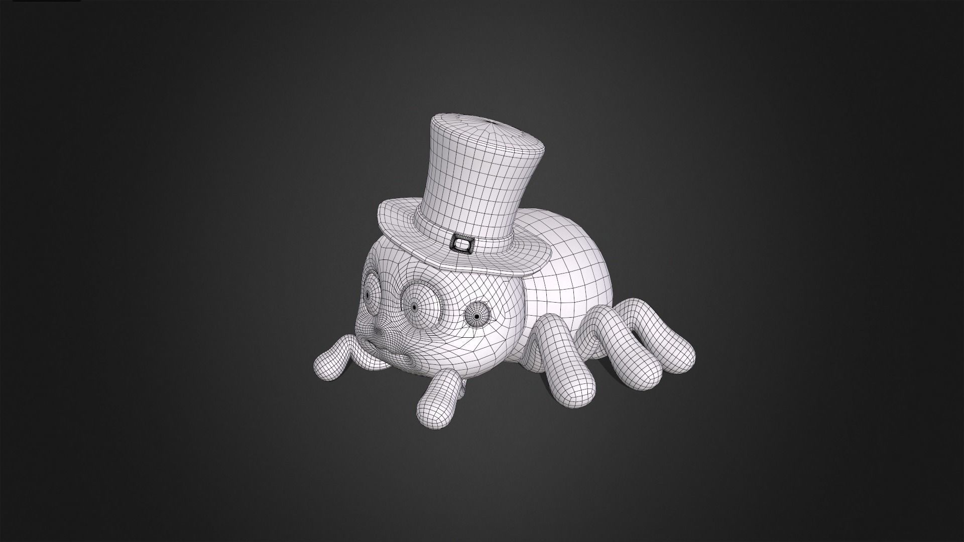 Asset - Cartoons - Animal - Cute Spider Rigged 3D model_15