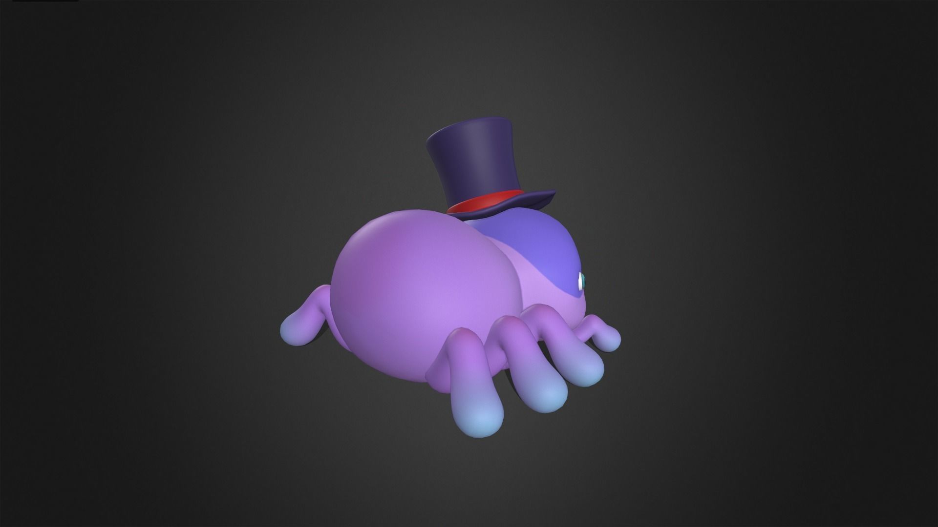 Asset - Cartoons - Animal - Cute Spider Rigged 3D model_6