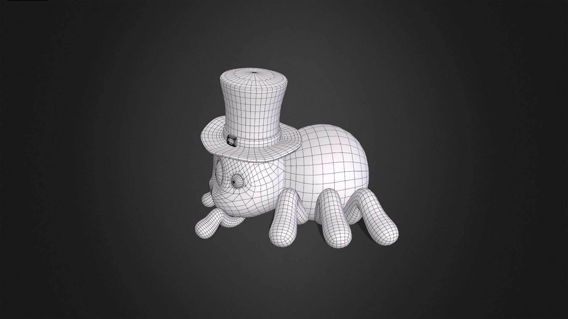 Asset - Cartoons - Animal - Cute Spider Rigged 3D model_13