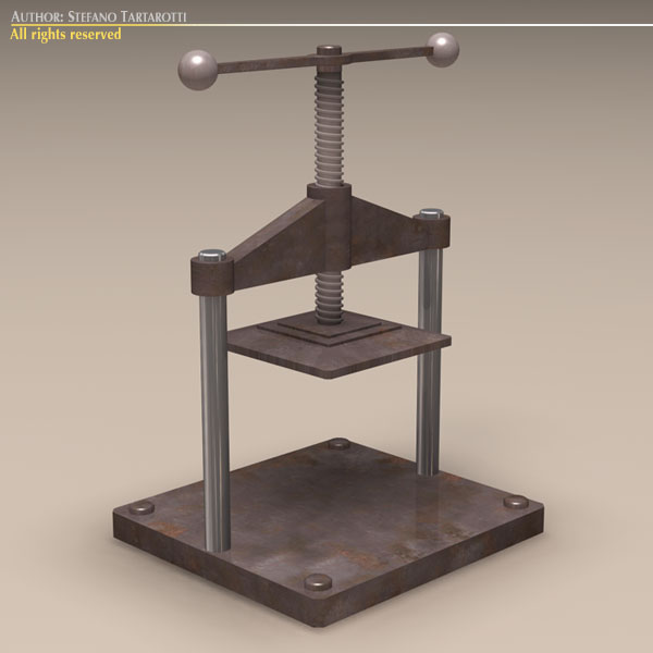 Screw press 3D model_3