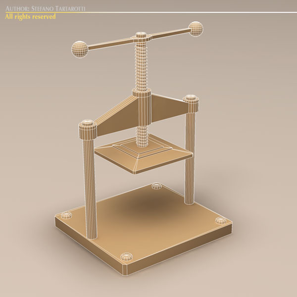 Screw press 3D model_1