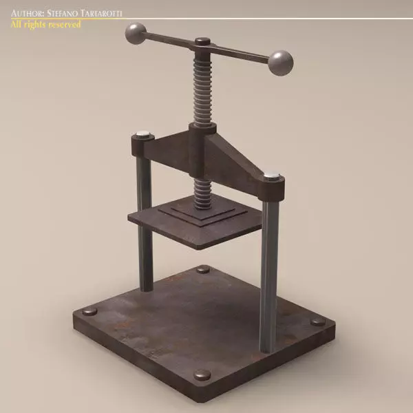 Screw press 3D model_0