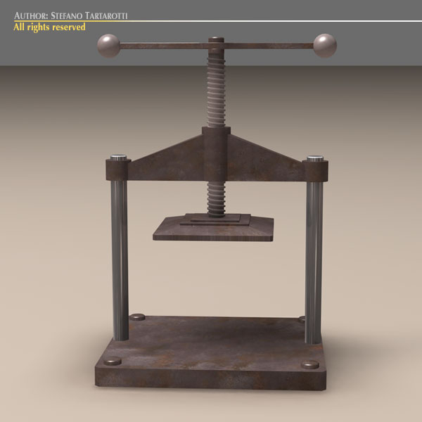 Screw press 3D model_2