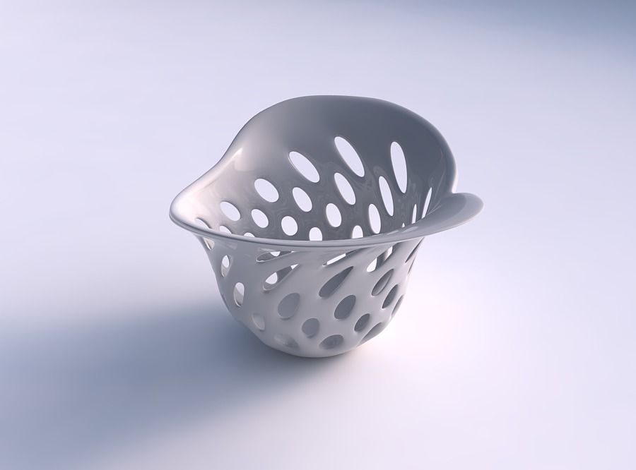 Bowl wide seed shell with smooth cuts widened top 3D print model_0